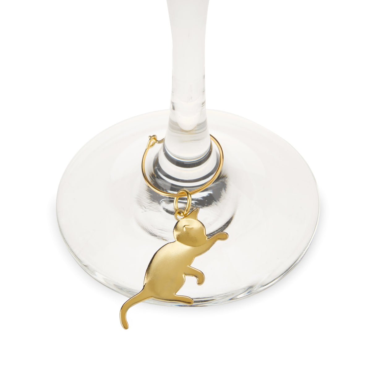 Gold Cat Wine Charms Twine