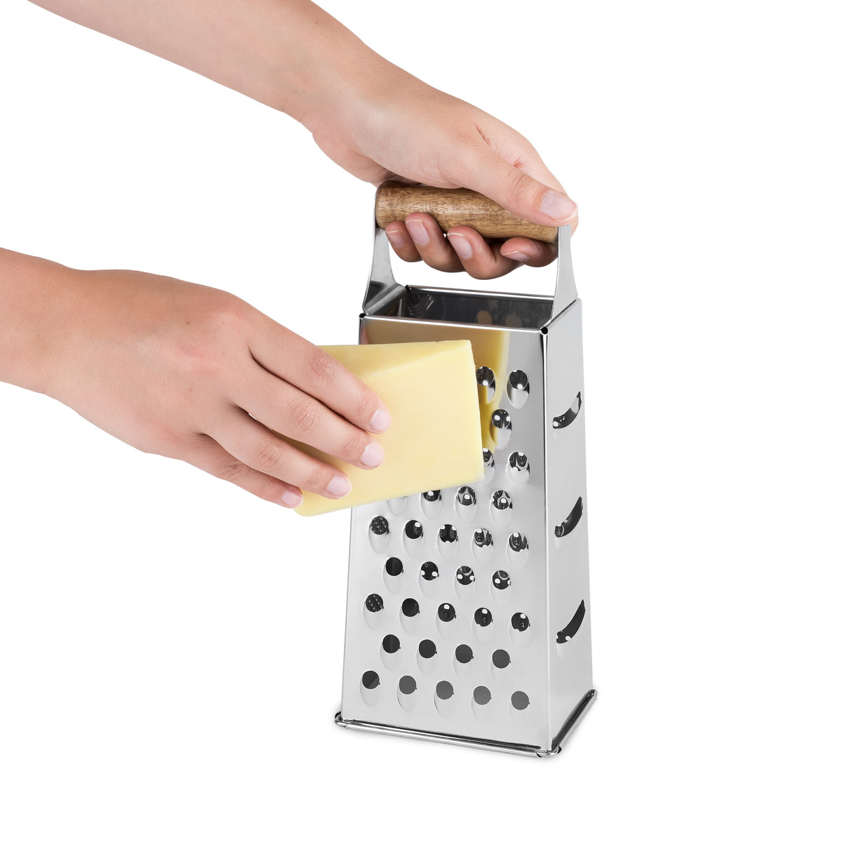 Stainless Steel Grater Citrus Zester Cheese Graters with Wood