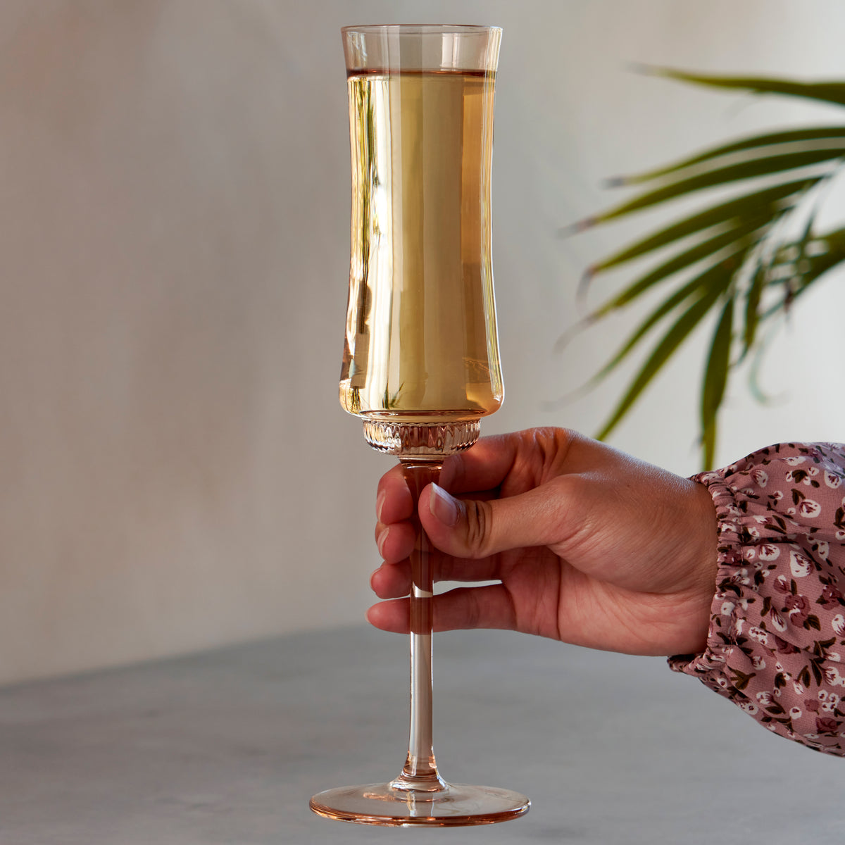 Rose Crystal Champagne Flute Set by Twine