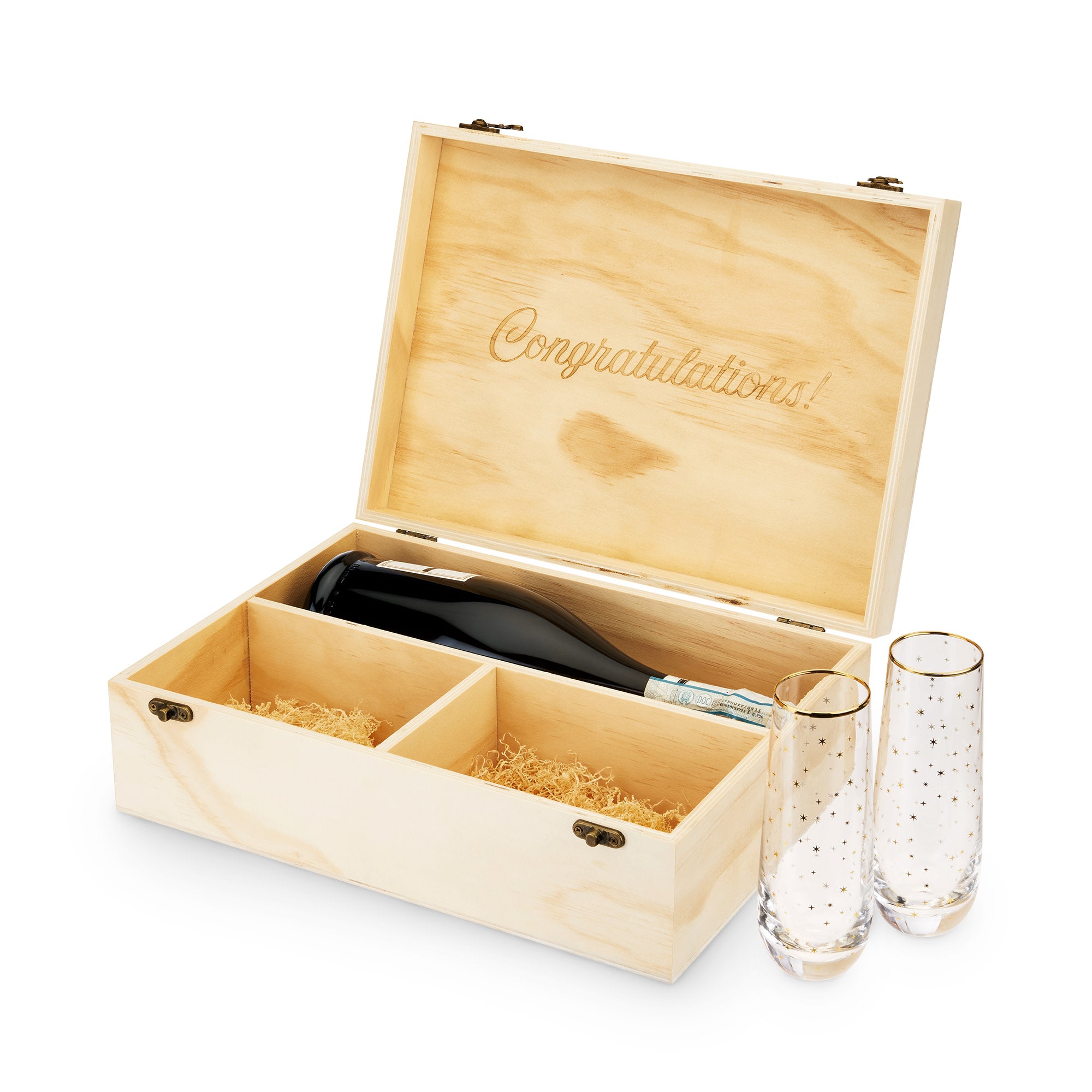 Twine Living Celebrate Wood Champagne Box - Thumbnail 2