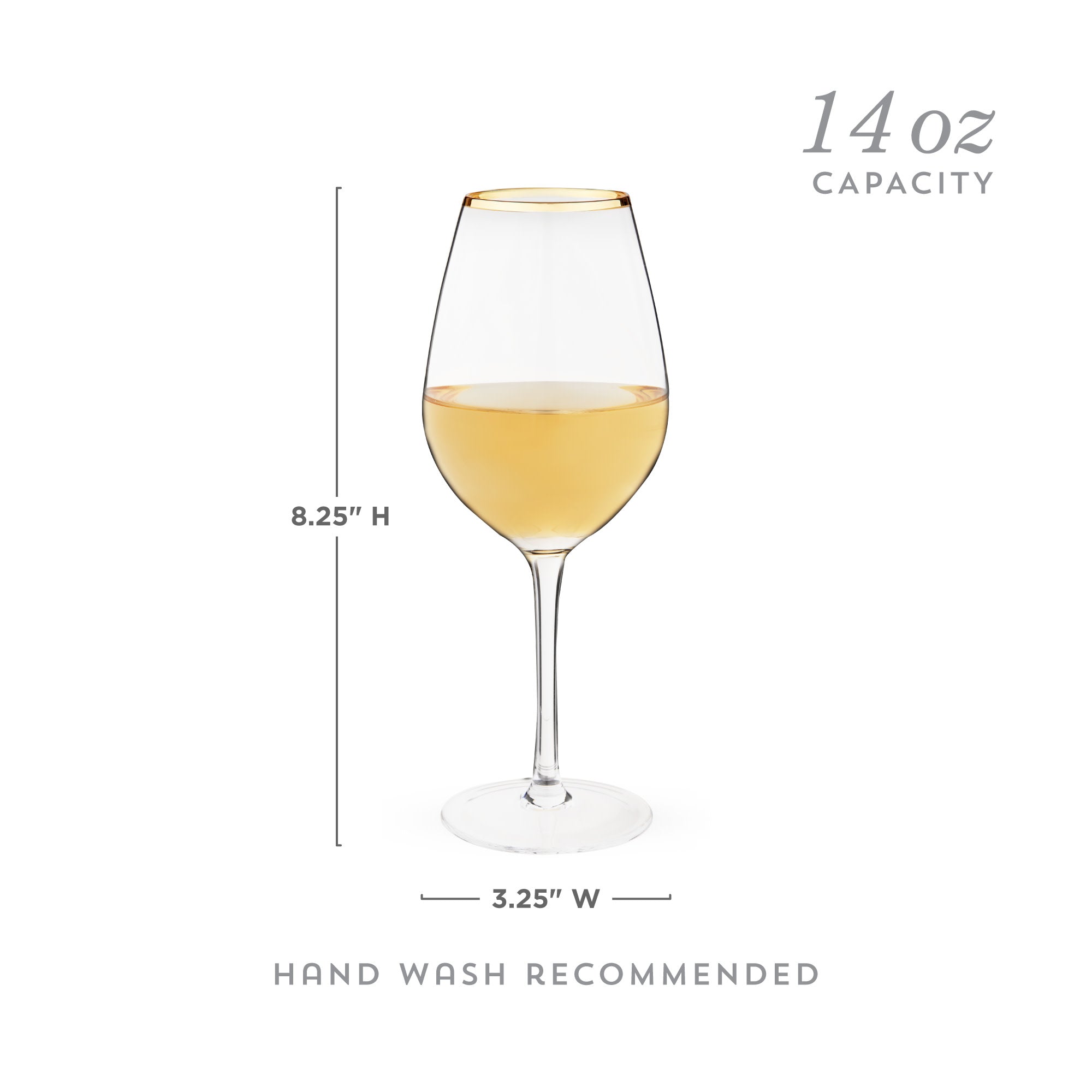 Gilded Stemmed Wine Glasses, Set of 2 - Thumbnail 5