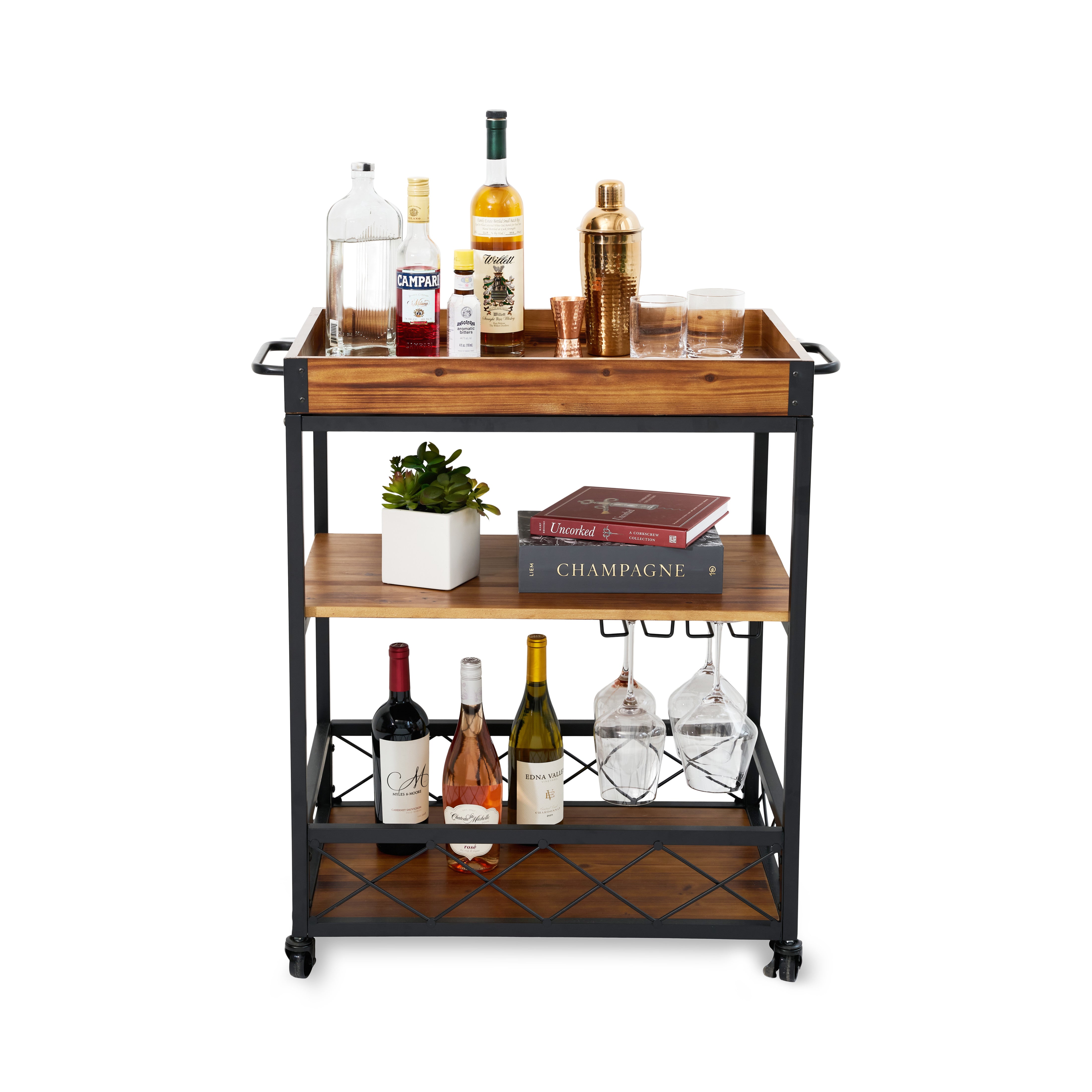 Modern Manor Bar Cart - Thumbnail 3