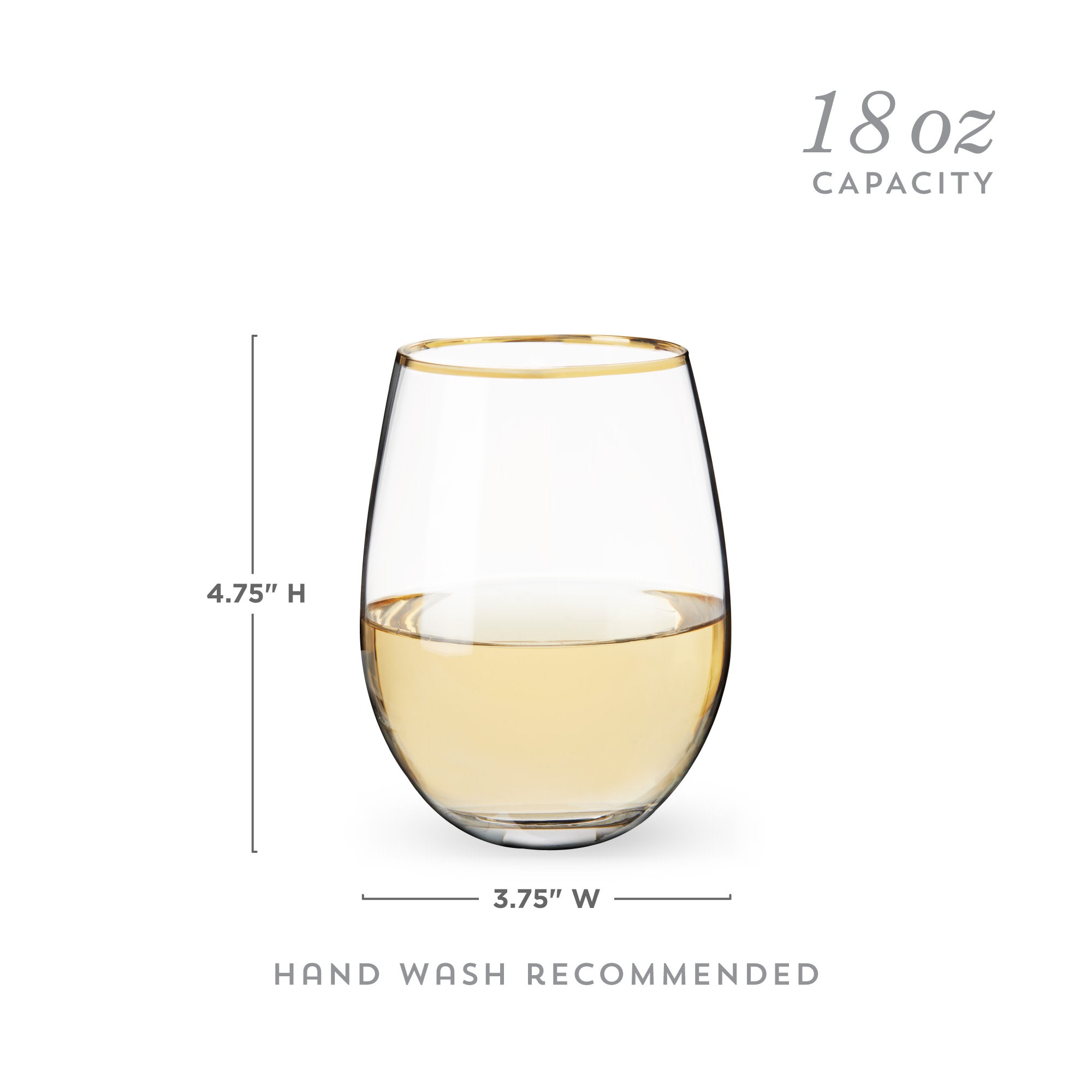 Gilded Stemless Wine Glasses - Thumbnail 4