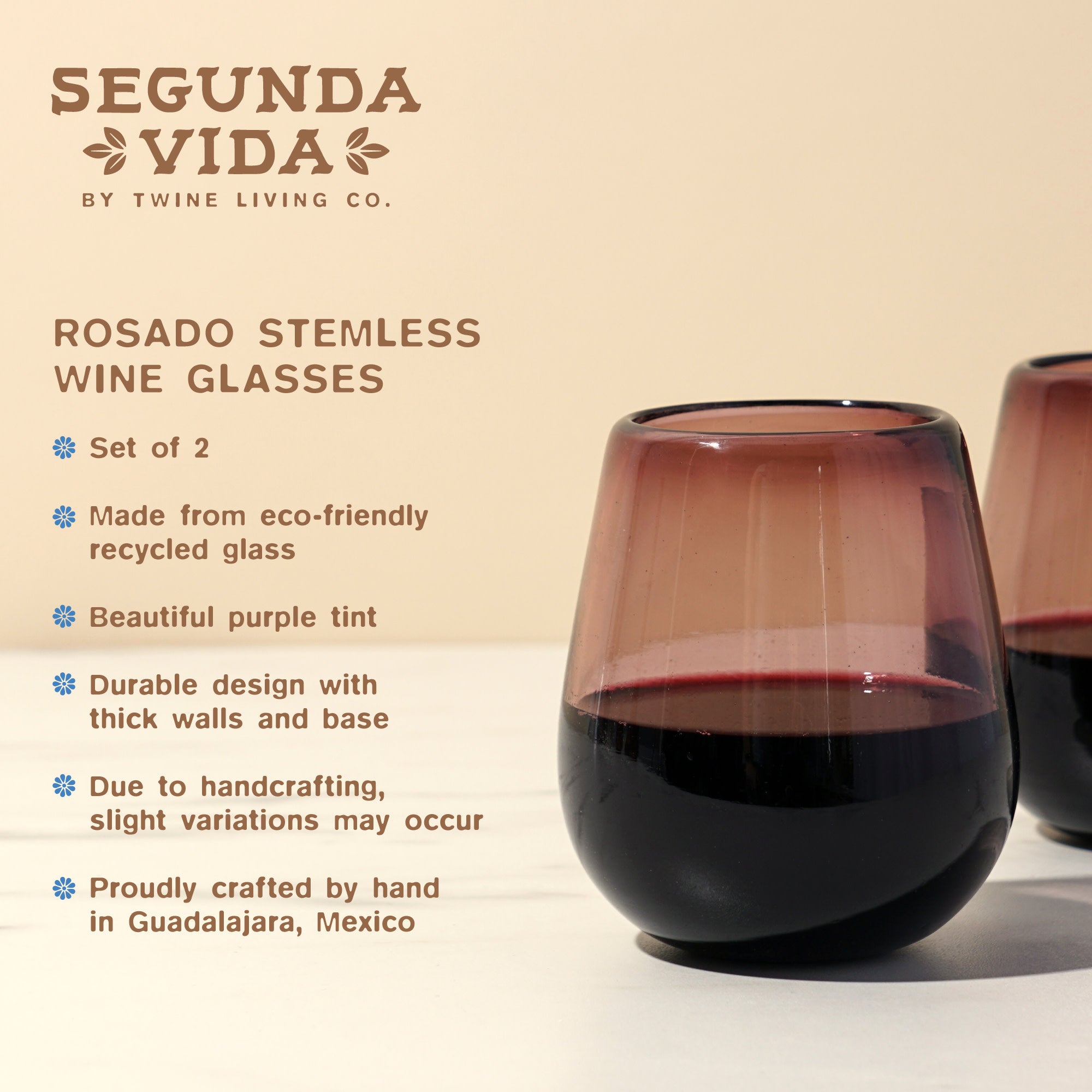 Segunda Vida Stemless Wine Glasses - Thumbnail 3