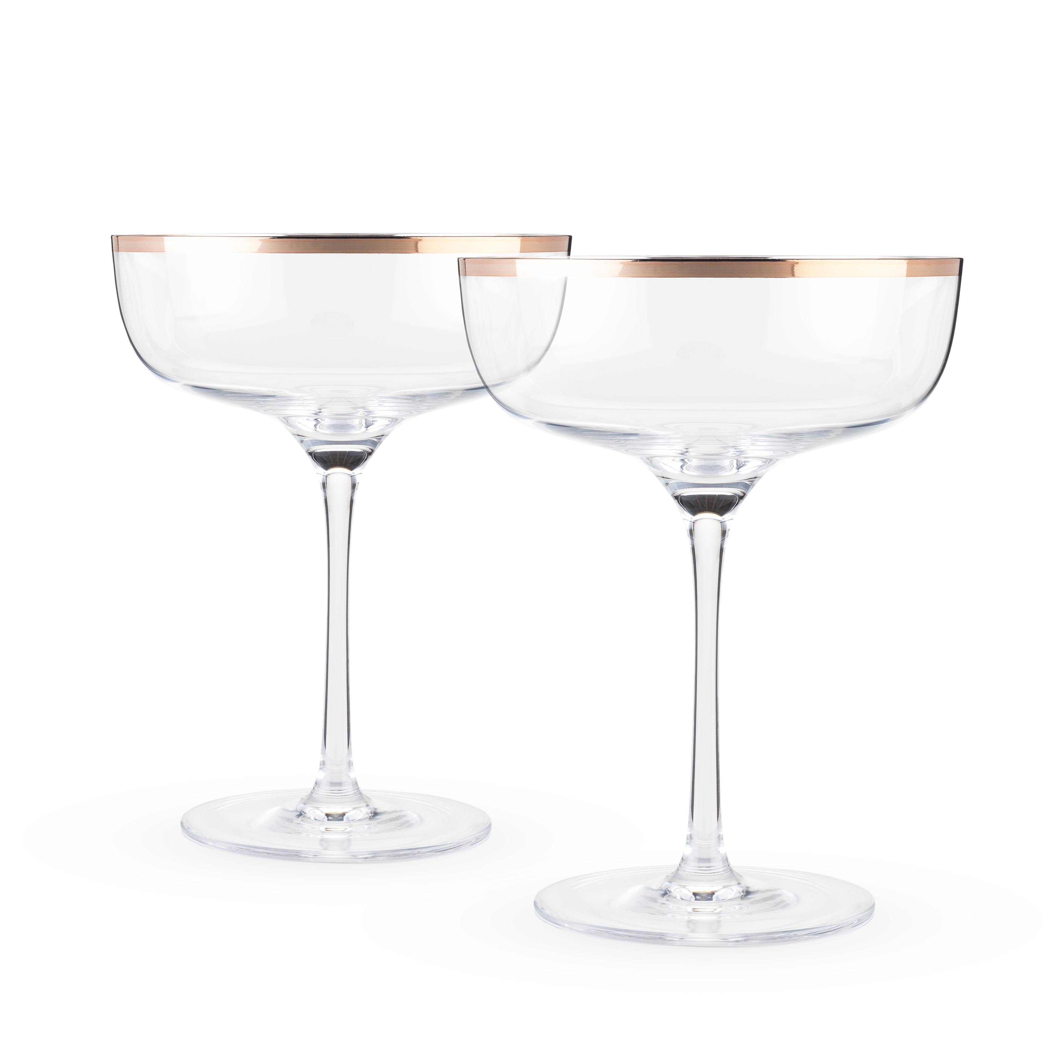 Copper Rim Crystal Coupe Set - Thumbnail 3