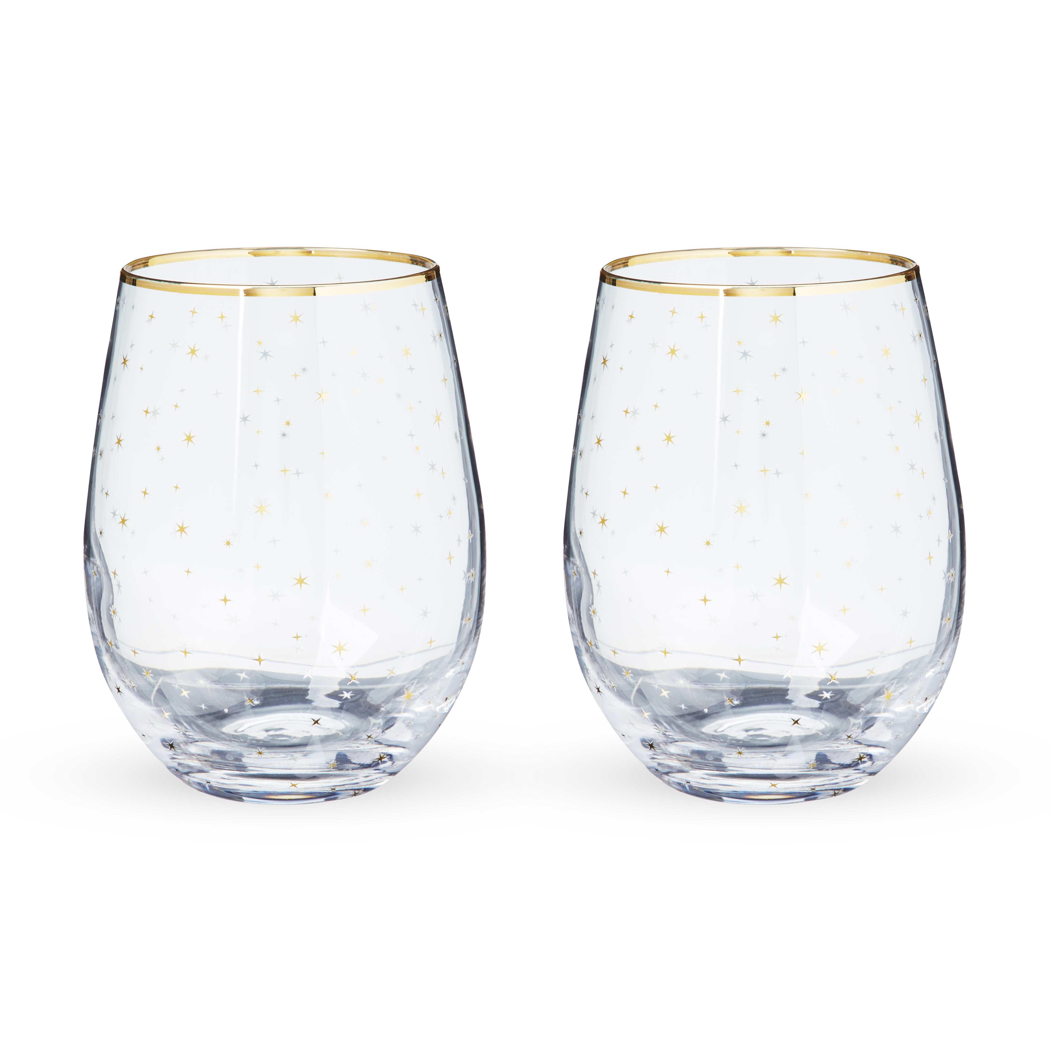 Starlight Stemless Wine Glasses, Set of 2 - Thumbnail 3