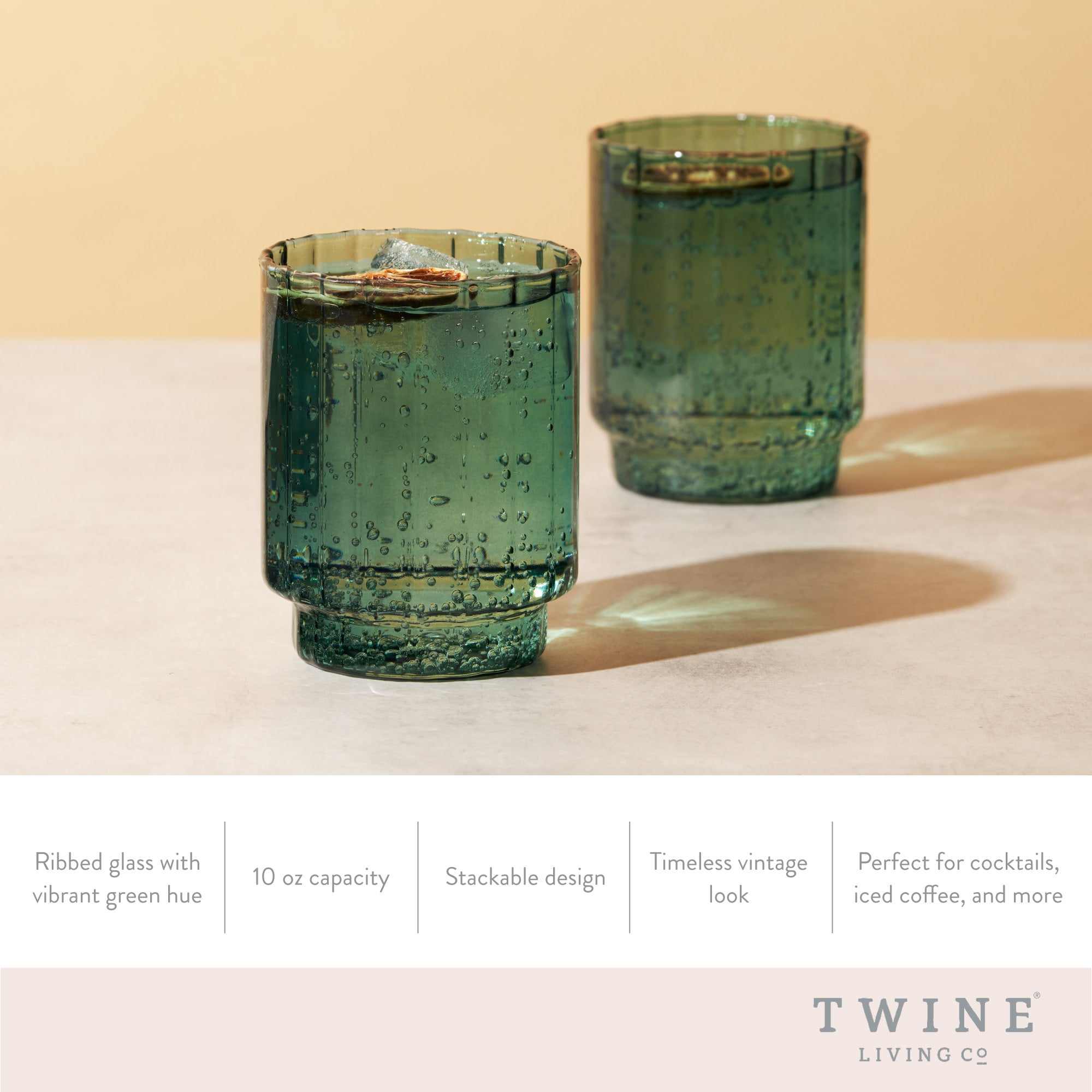 Malachite Optic Tumblers, Set of 2 - Thumbnail 3