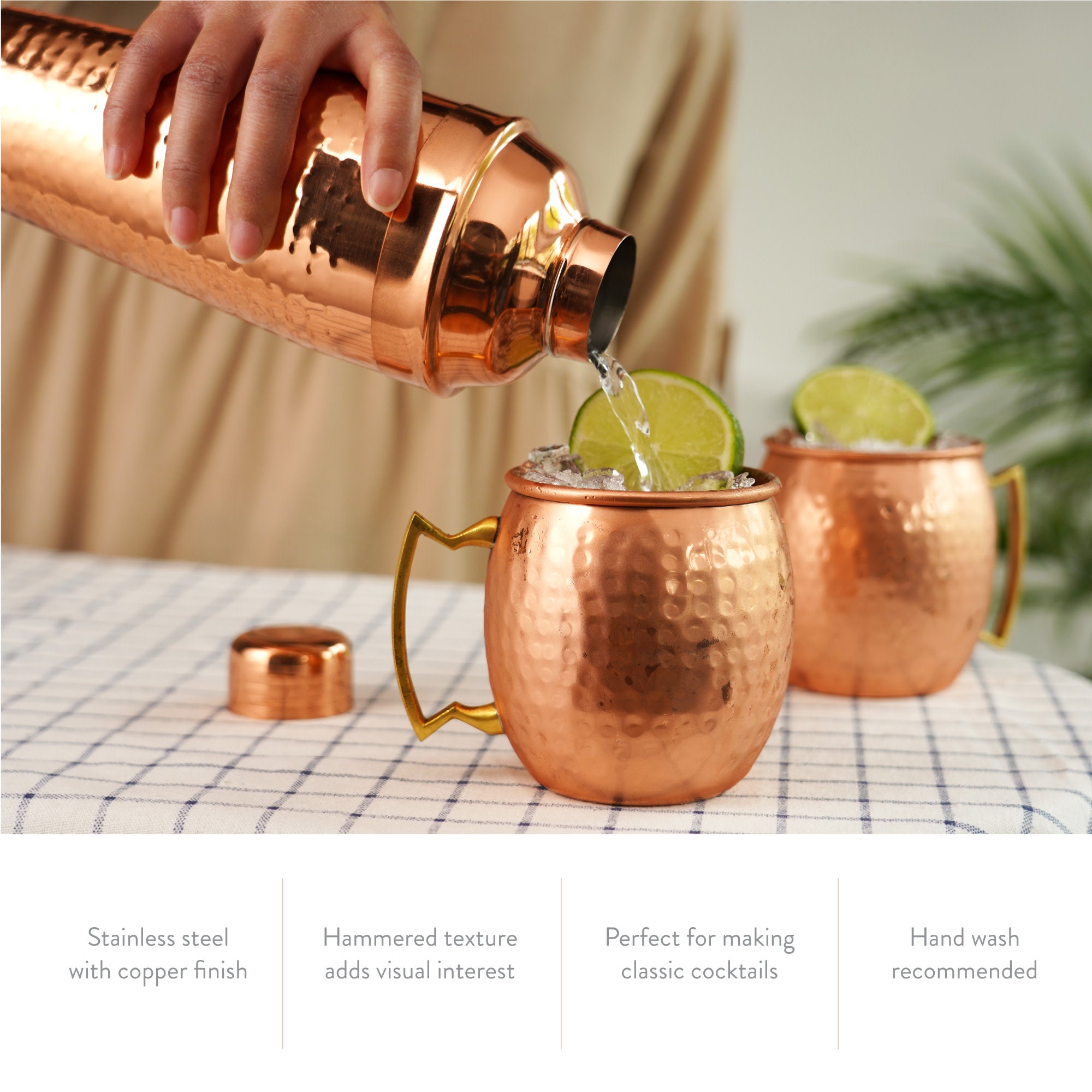 Hammered Copper Bar Set - Thumbnail 3