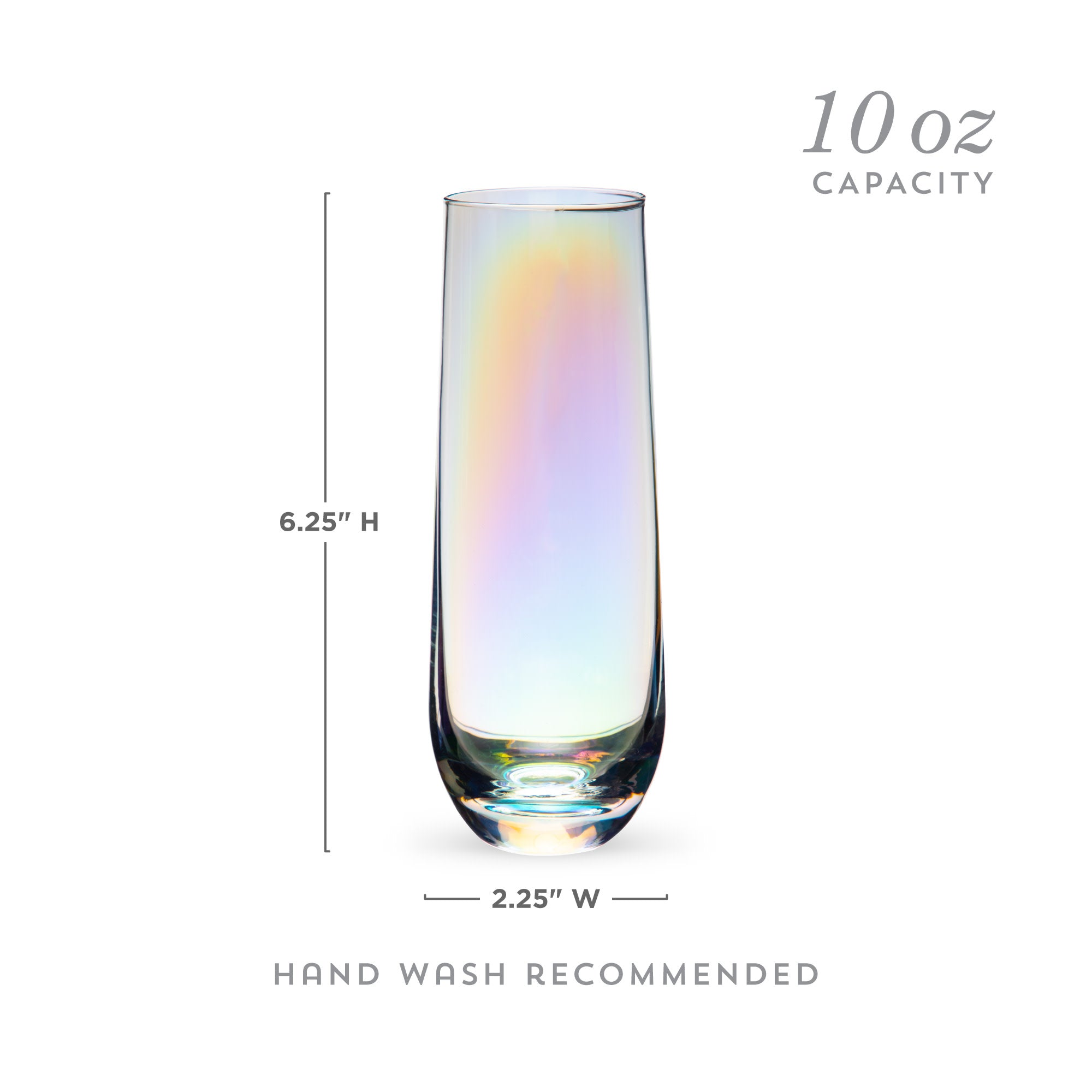 Luster Stemless Champagne Flutes, Set of 2 - Thumbnail 5