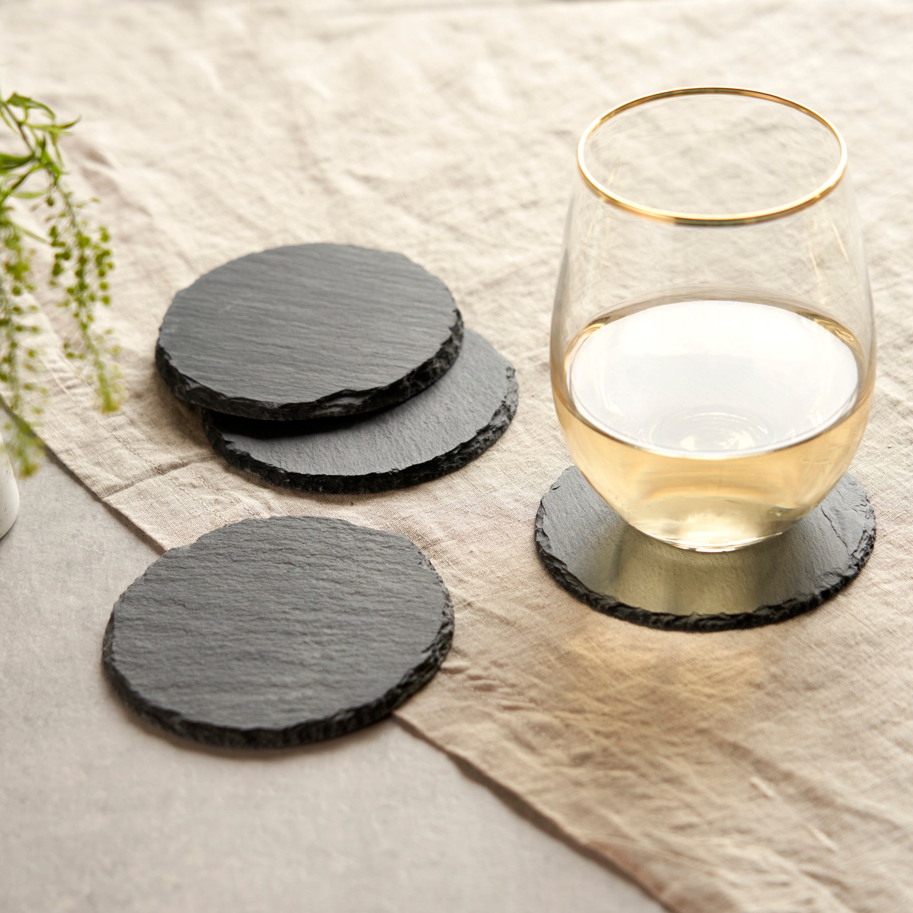 Twine Metallic Dipped Wood Coasters for Coffee Table, Unique Decor Drink  Coasters with Copper Accents, Housewarming Gift Home Decor Coaster Set of 4  – Twine Living