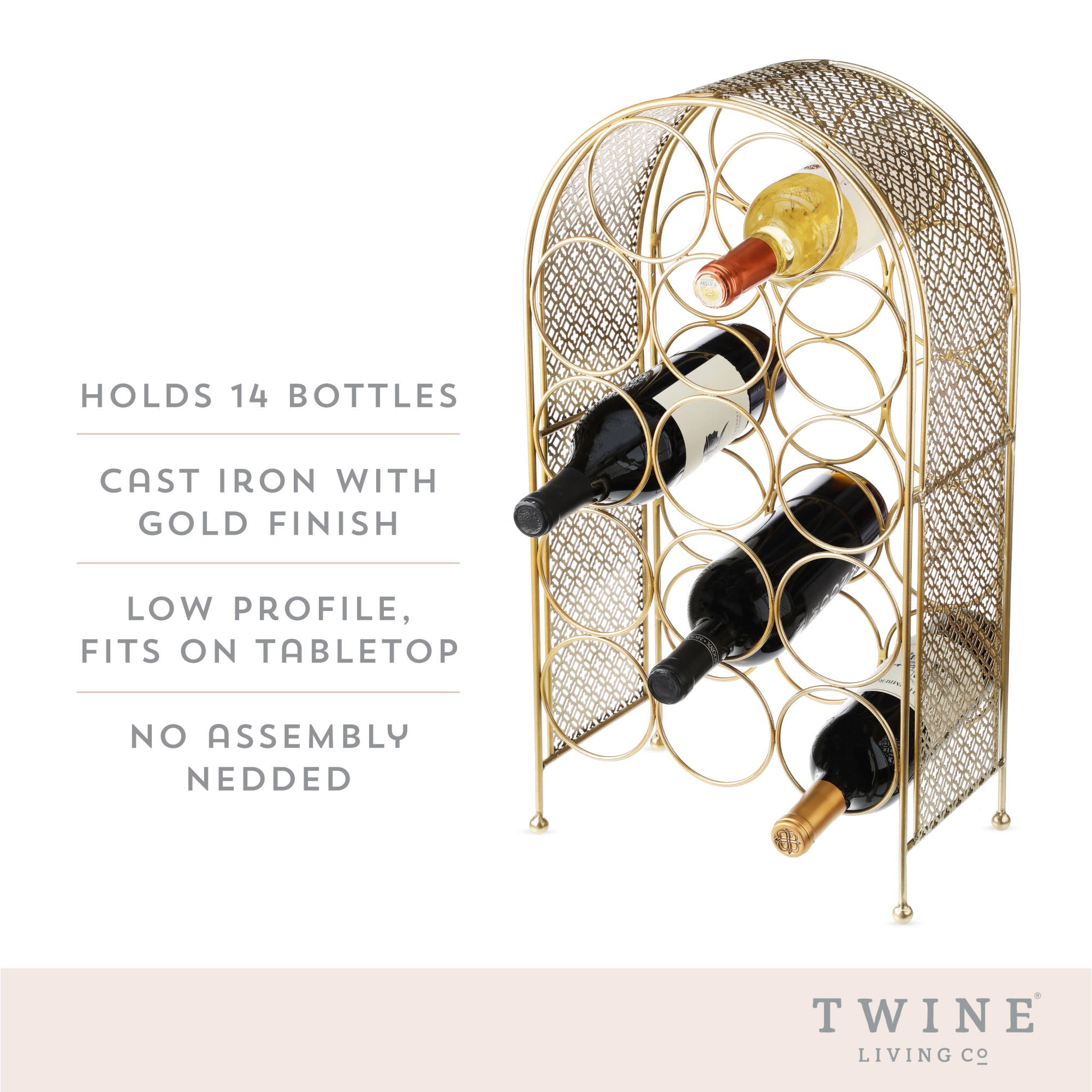 Trellis 14-Bottle Wine Rack - Thumbnail 2
