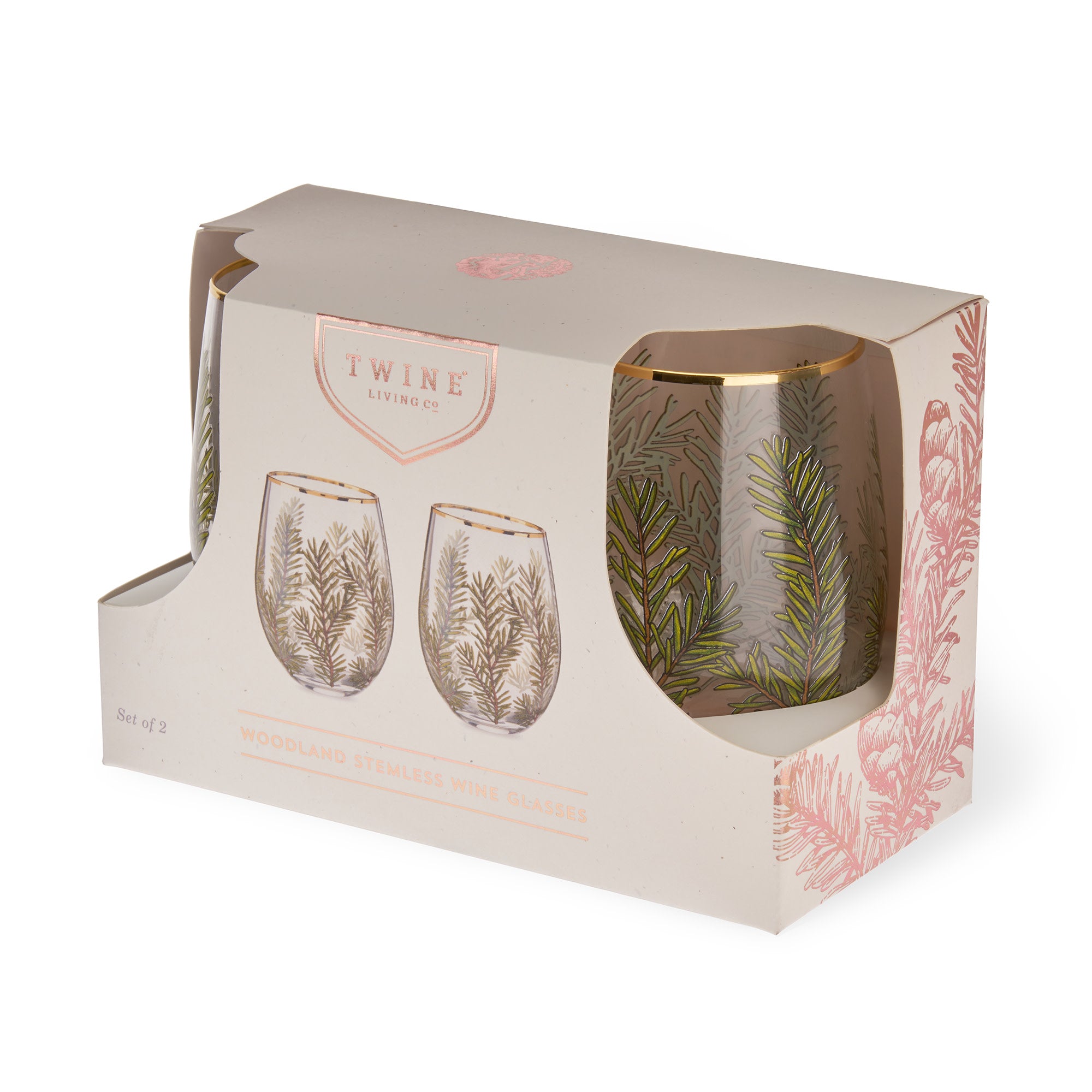 Woodland Stemless Wine Glass Set - Thumbnail 5