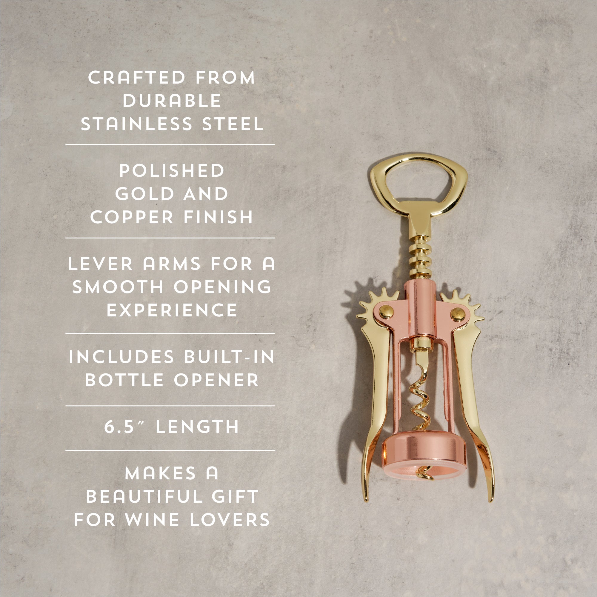 Copper and Gold Winged Corkscrew - Thumbnail 5