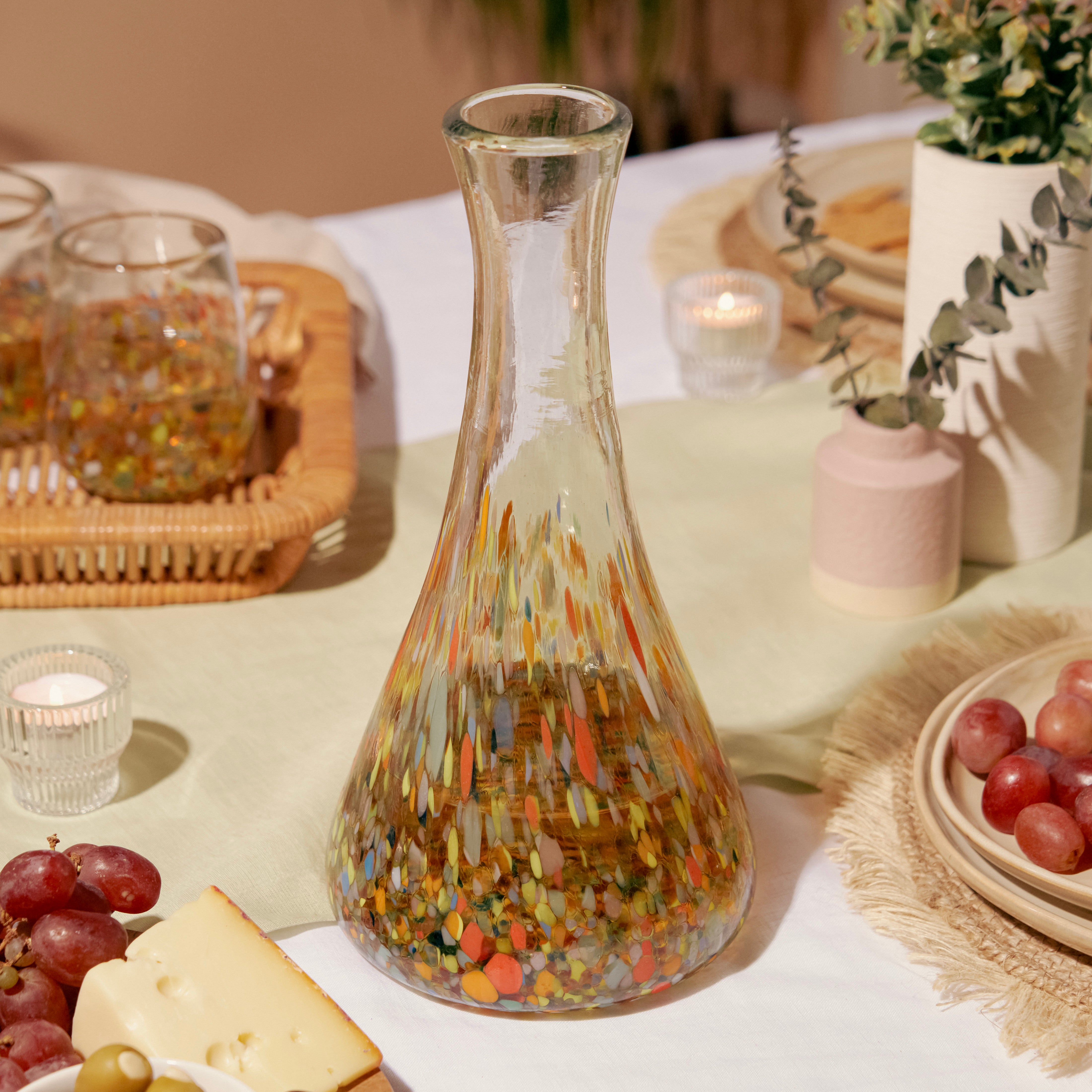 BOQO Wine Decanter - Crystal Glass Wine Carafe40oz Lead