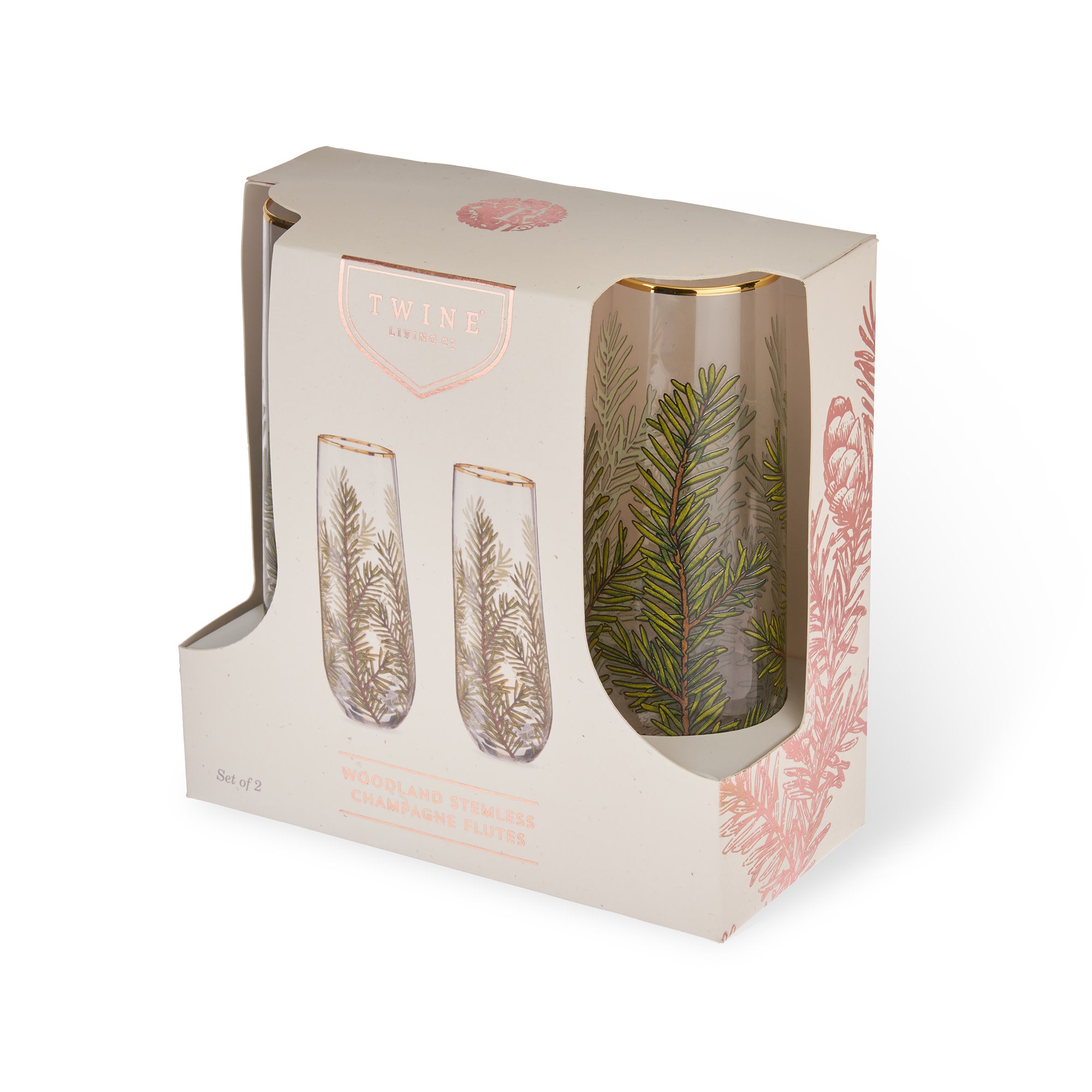 Woodland Stemless Champagne Flute Set - Thumbnail 5