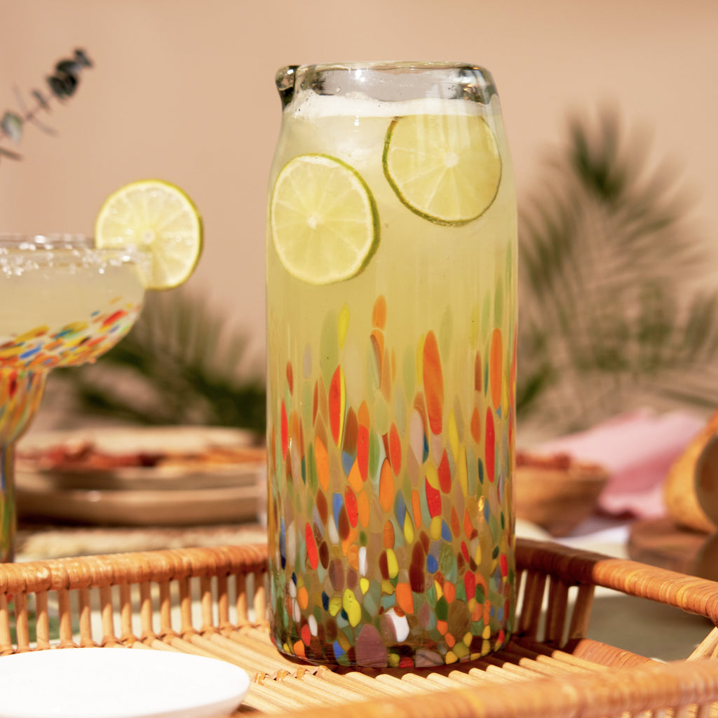 Segunda Vida Artistico Recycled Glass Carafe, Hand Blown Recycled