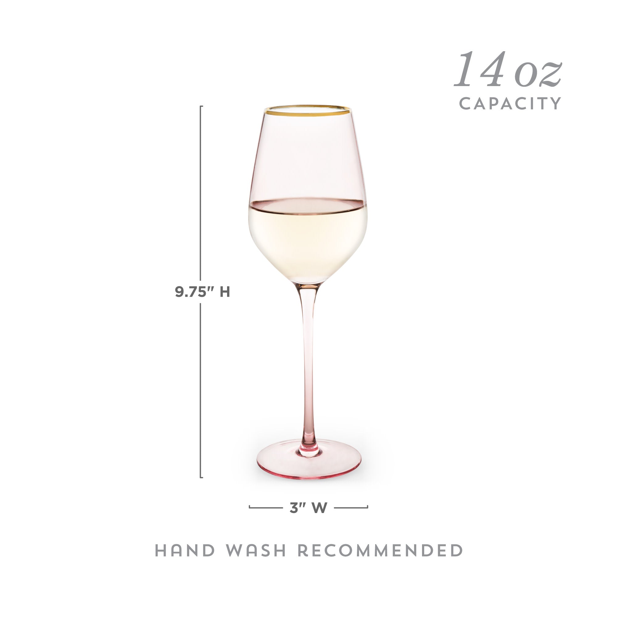Rose Crystal White Wine Glass by Twine Living (Set of 2) - Thumbnail 4