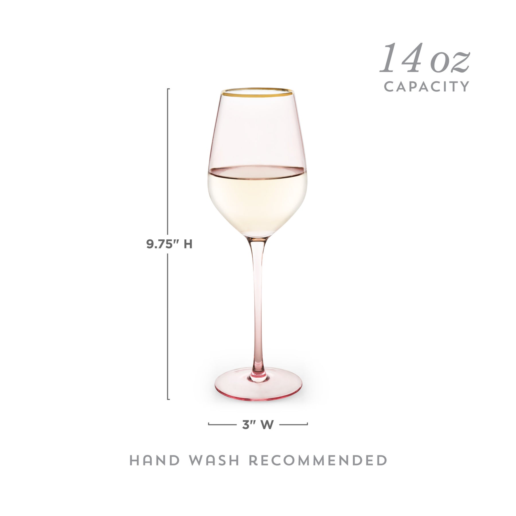 Twine Aqua Bubble Gold Rim Stemless Wine Glasses, Tinted Glass, Set of 2,  12 oz Capacity – Twine Living