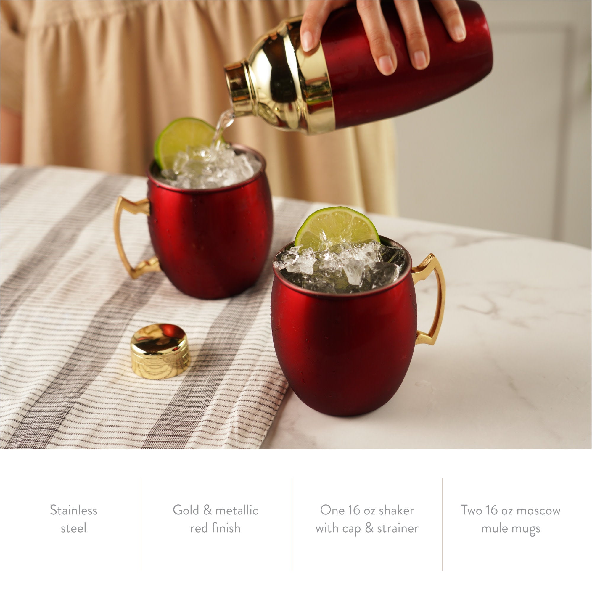 Red Mule Mug & Cocktail Shaker Gift Set - Thumbnail 5