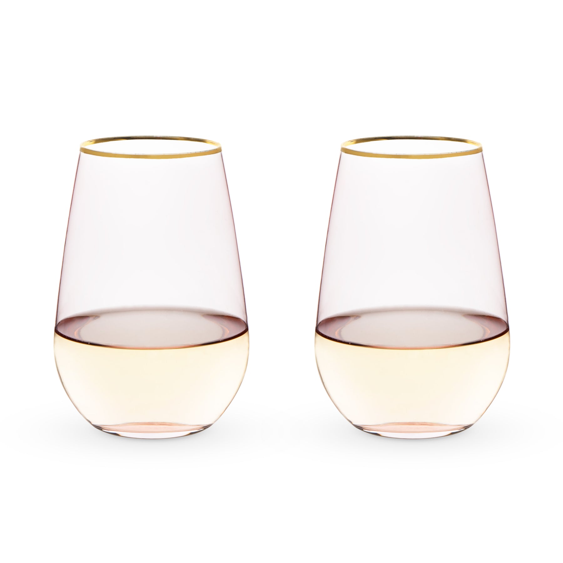 New Cute Flora Gold Live in the Moment Stemless Wine Glass by