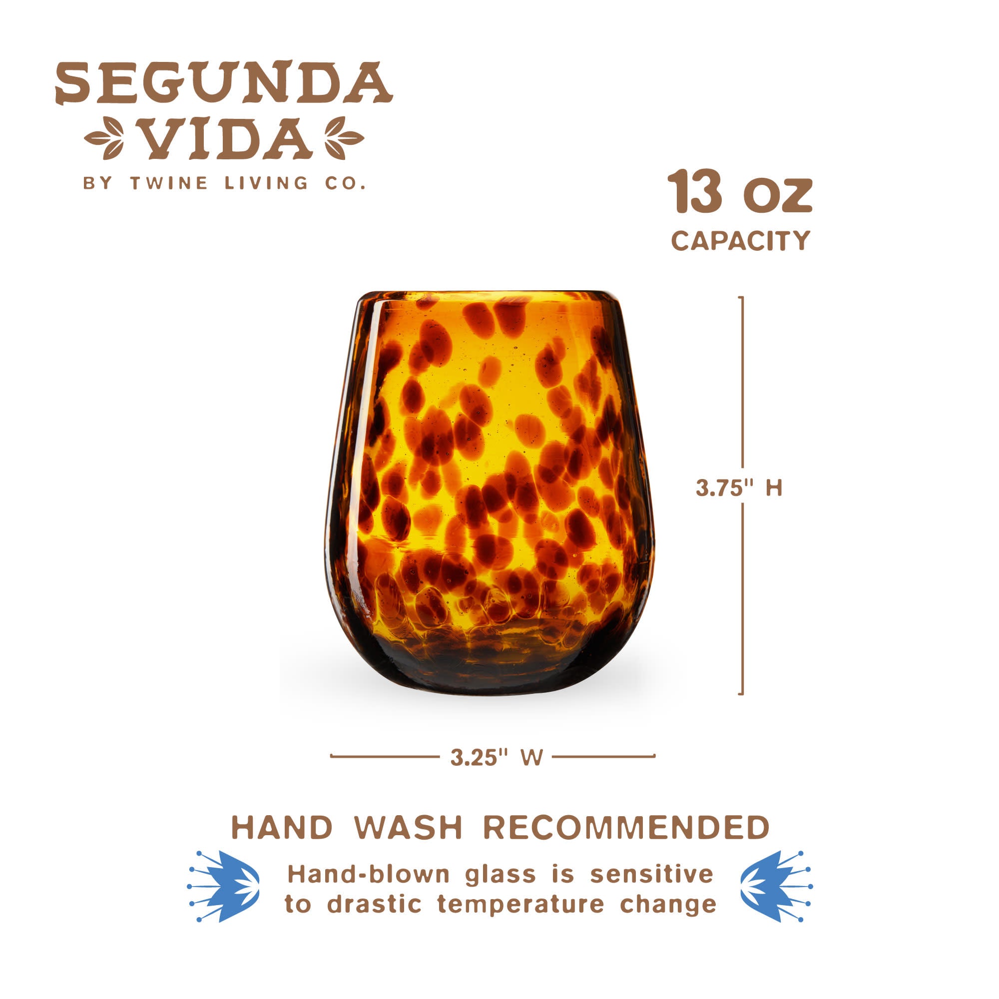 Segunda Vida Tortuga Stemless Wine Glasses - Thumbnail 5