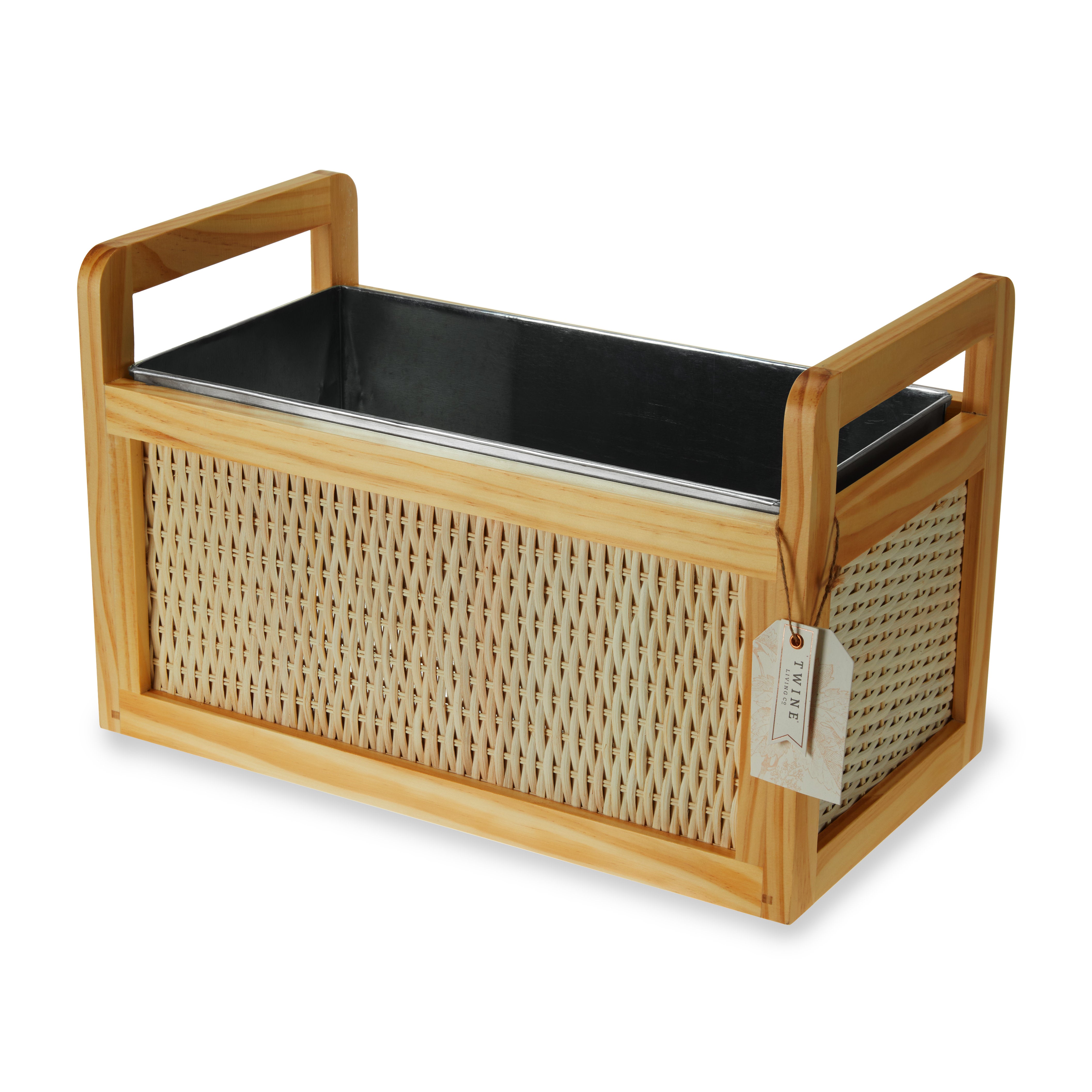Rattan & Wood Beverage Tub - Thumbnail 5