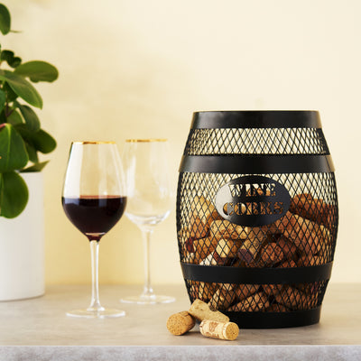 STORE YOUR CORKS IN STYLE – Measuring 9.5" H x 6.75" W, this wine cork holder cage holds roughly 150 corks, which allows you to collect your favorite corks in a charming, compact display.
