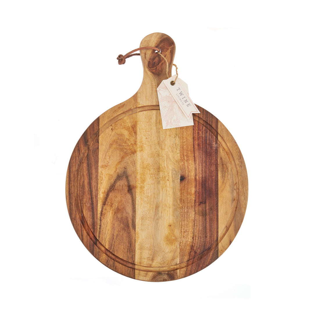 Round Wood Charcuterie Board with Handle | Party City