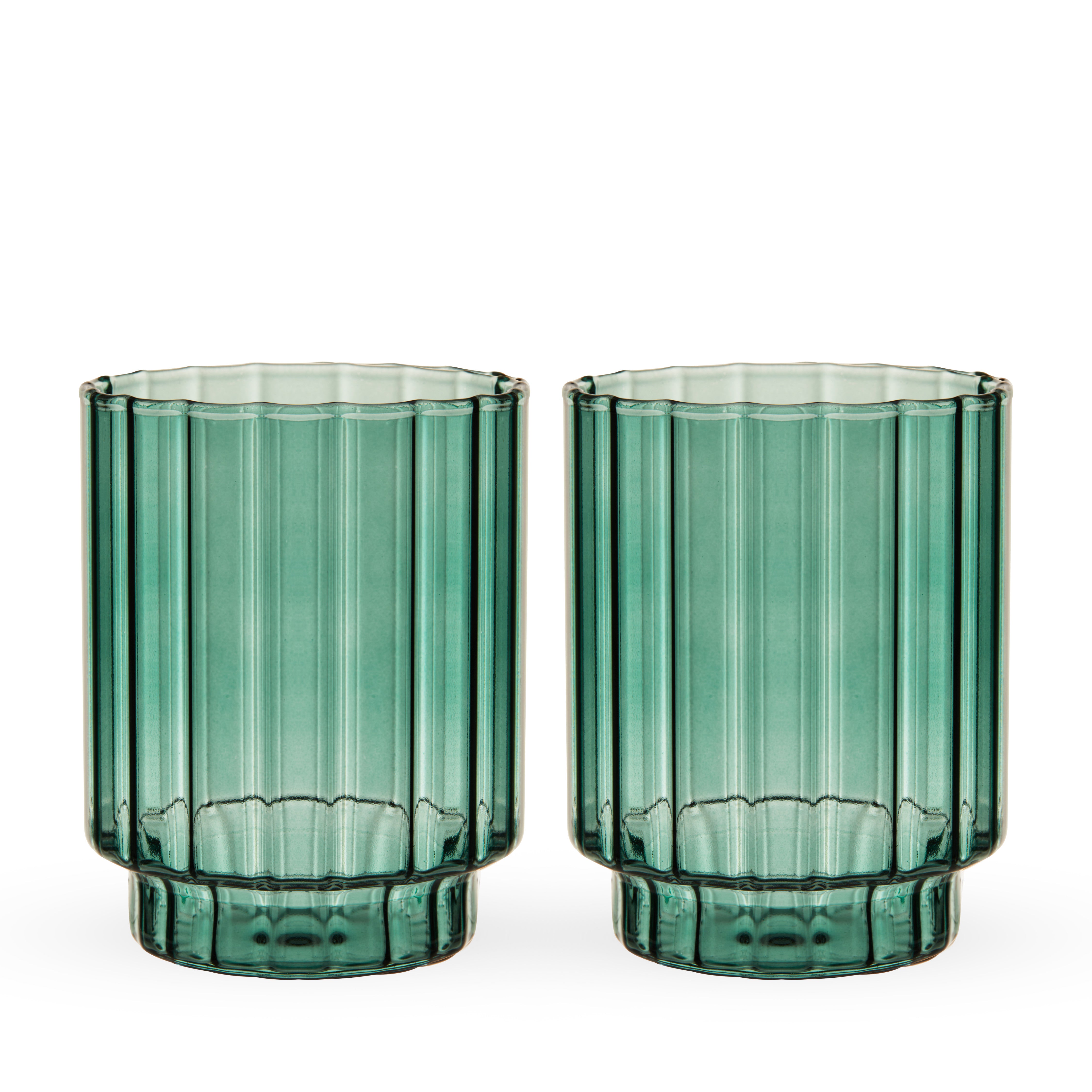 Malachite Optic Tumblers, Set of 2