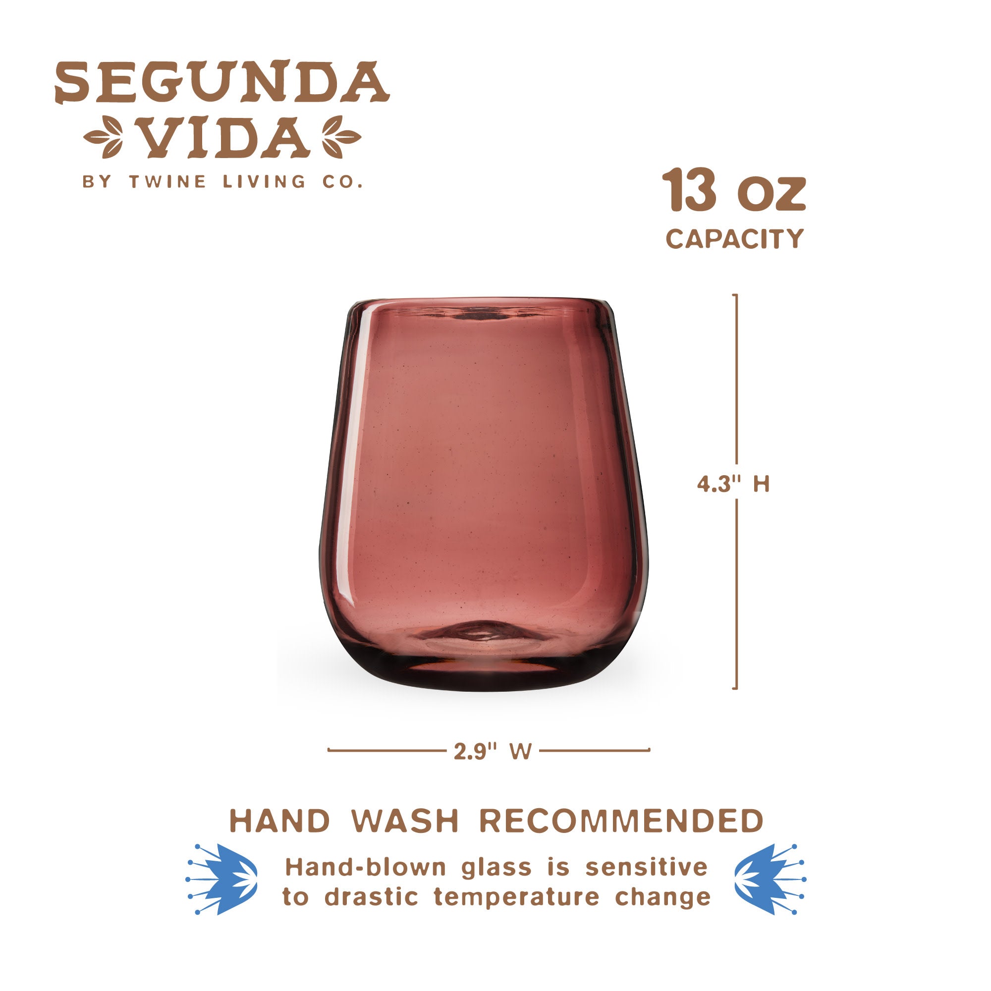 Segunda Vida Stemless Wine Glasses - Thumbnail 5