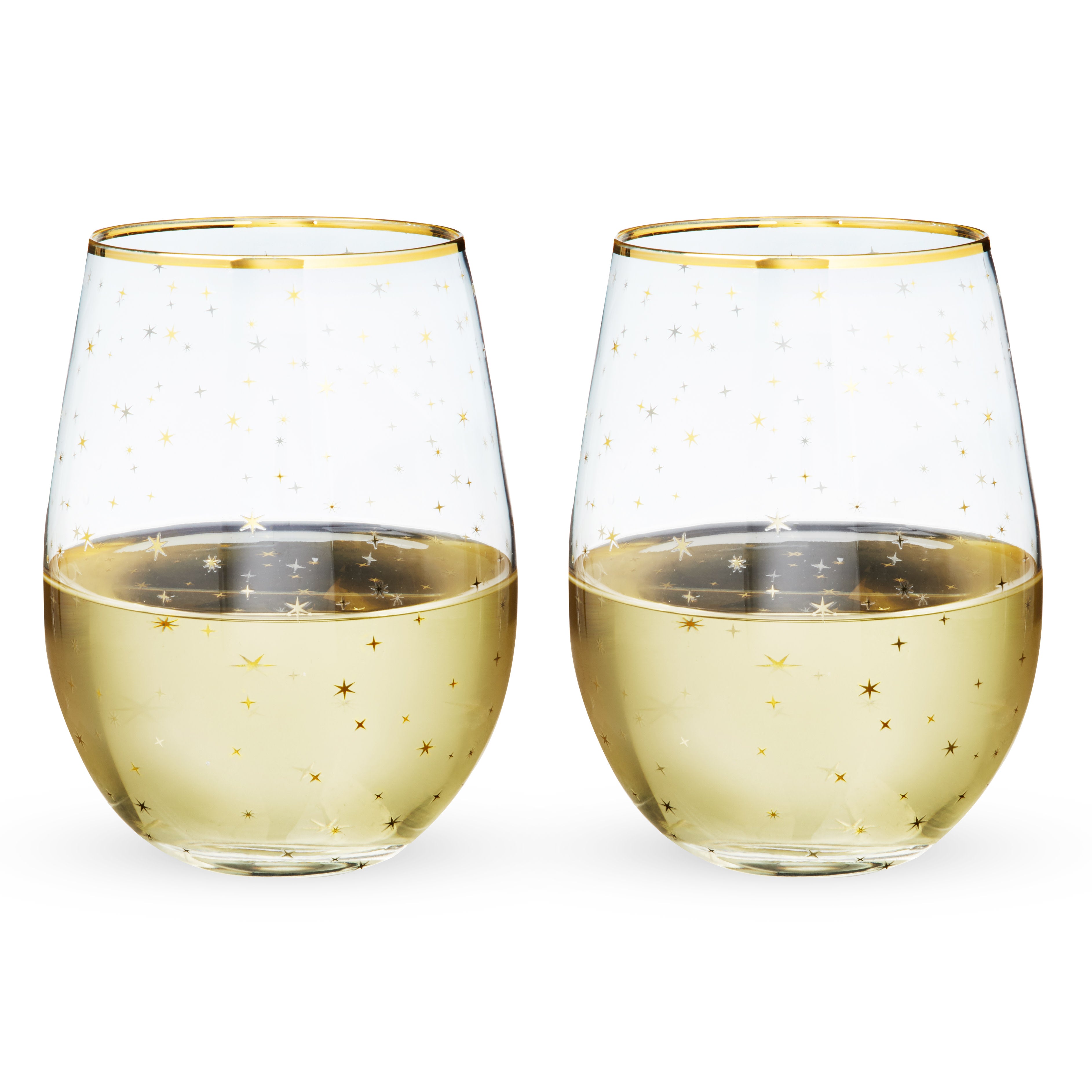 Starlight Stemless Wine Glasses, Set of 2 - Thumbnail 4
