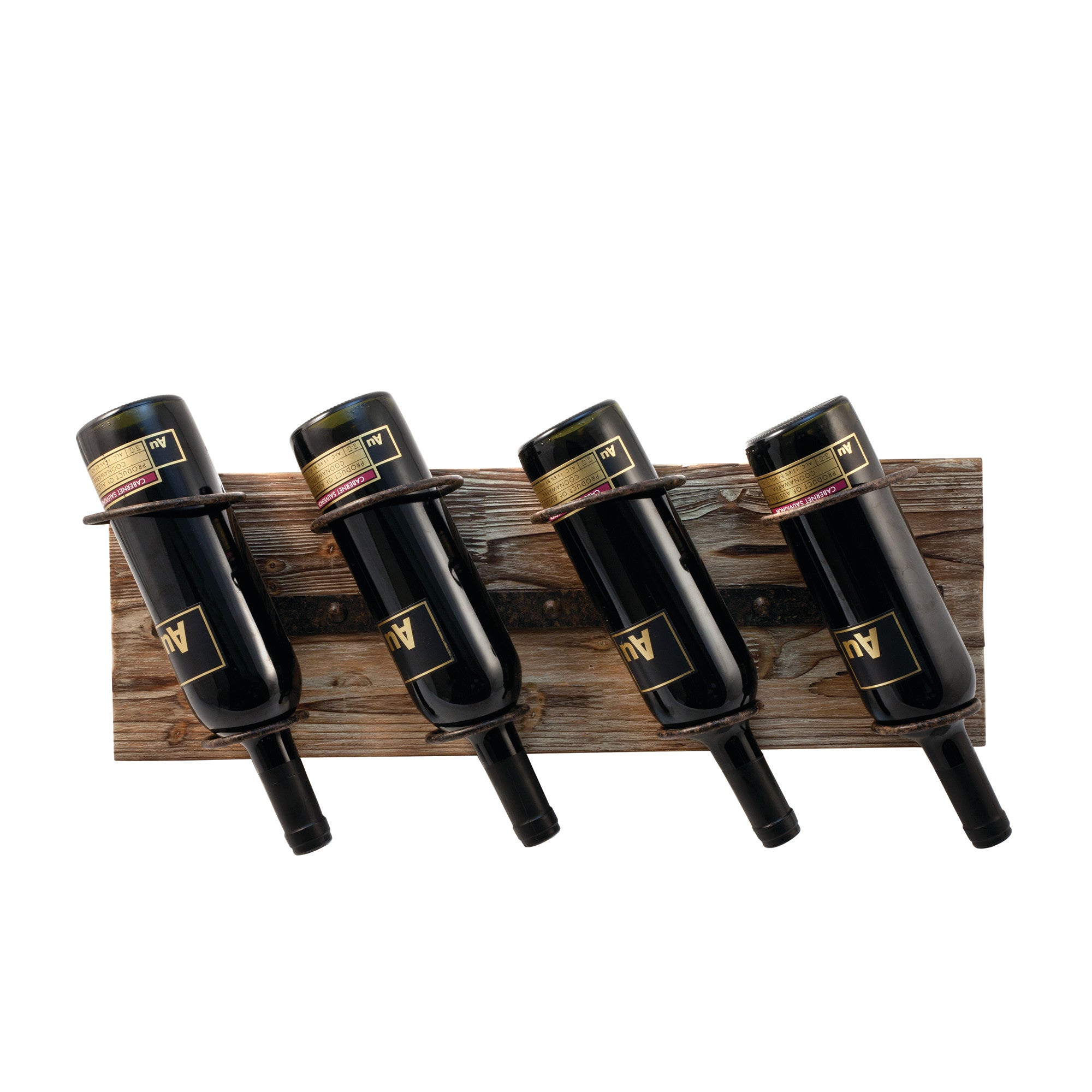 Metal and Wood Wine Rack - Thumbnail 4