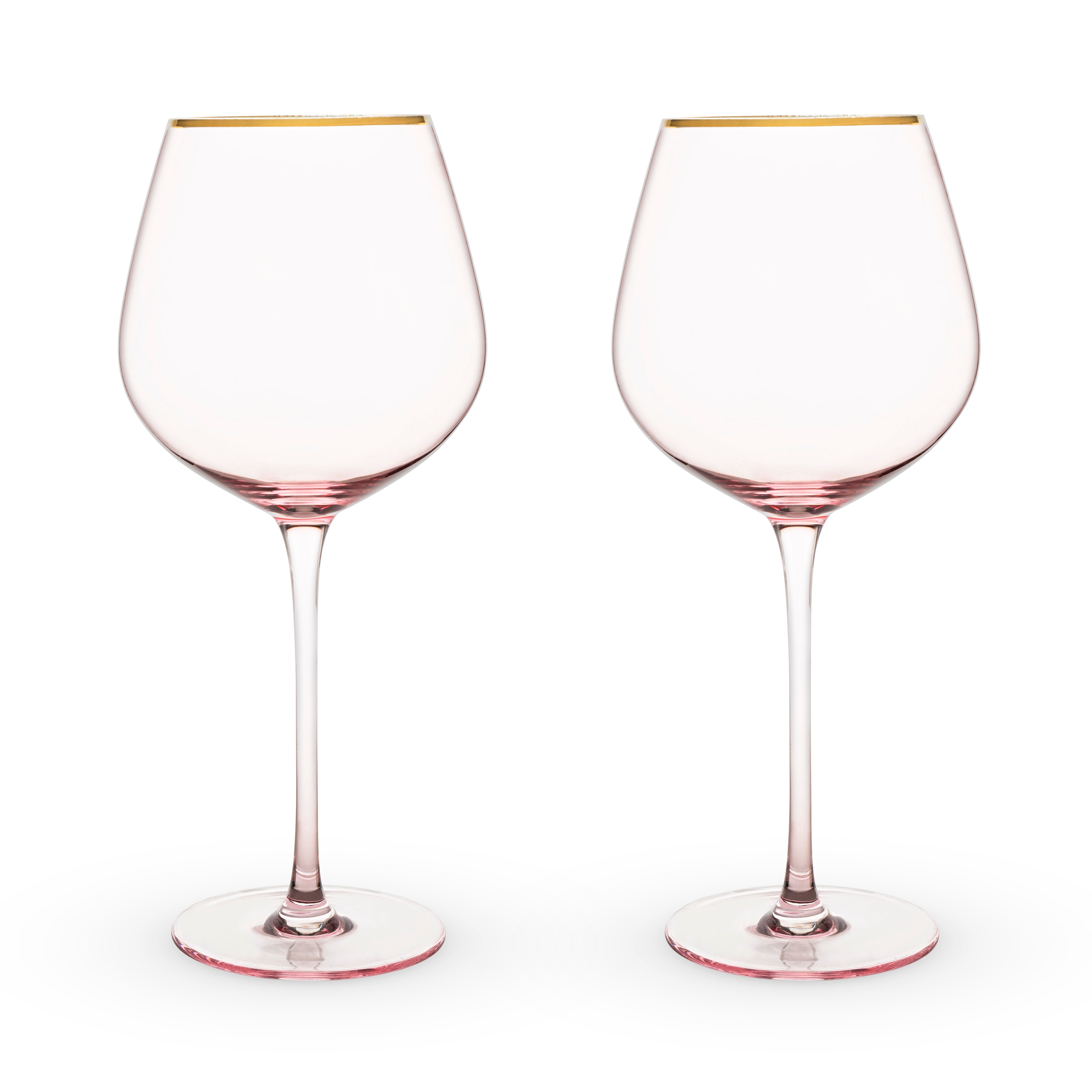 Rose Crystal Red Wine Glass Set