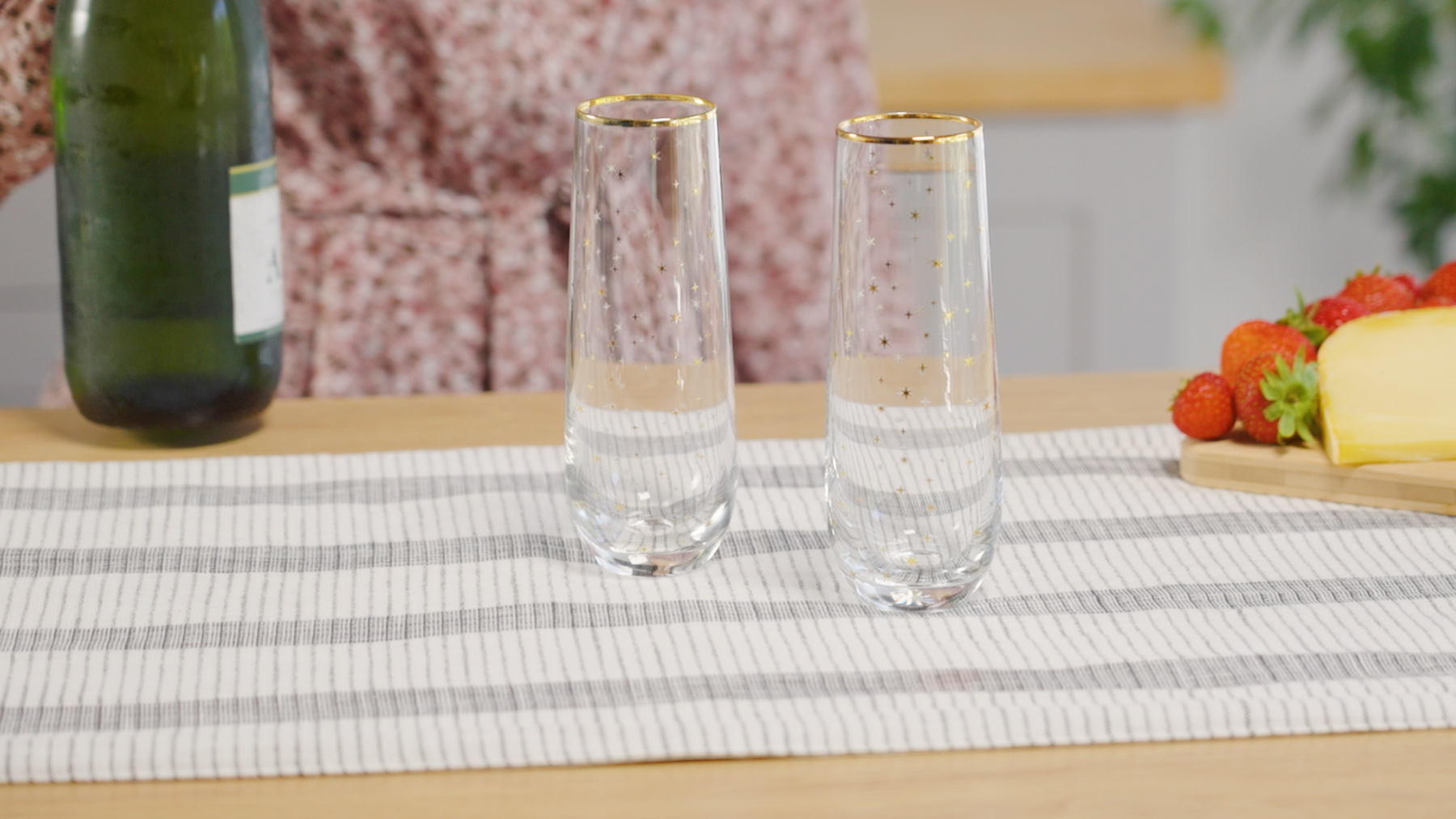 Starlight Stemless Champagne Flute Set by Twine®Starlight St, Pack
