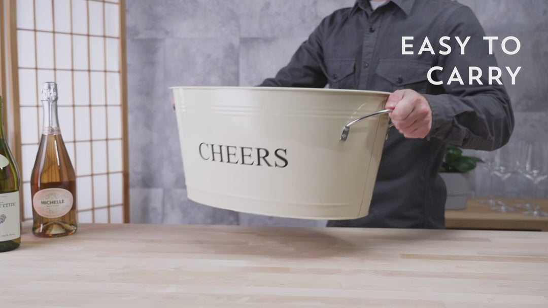 Cheers Galvanized Metal Tub