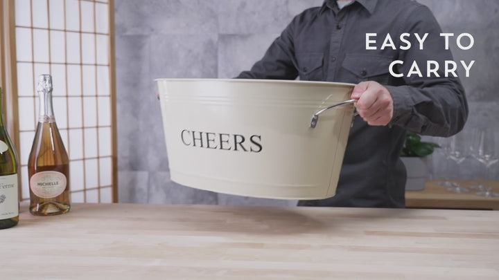 Cheers Galvanized Metal Tub