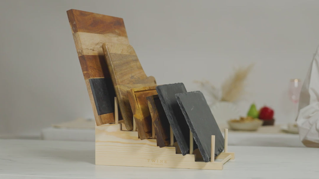 Tiered Wood Cheese Board Display