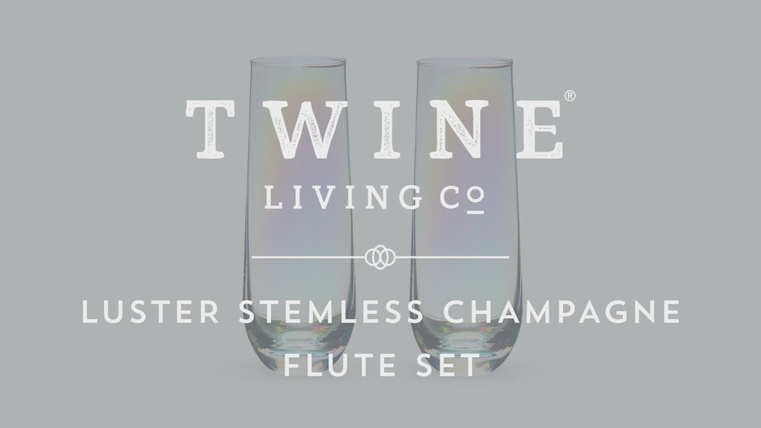 Luster Stemless Champagne Flutes, Set of 2