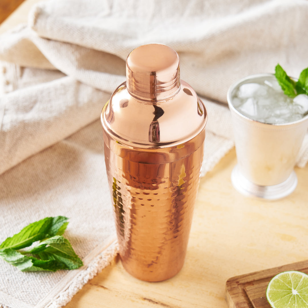 Twine Hammered Cocktail Shaker for Cold Brew Cocktails, Margarita