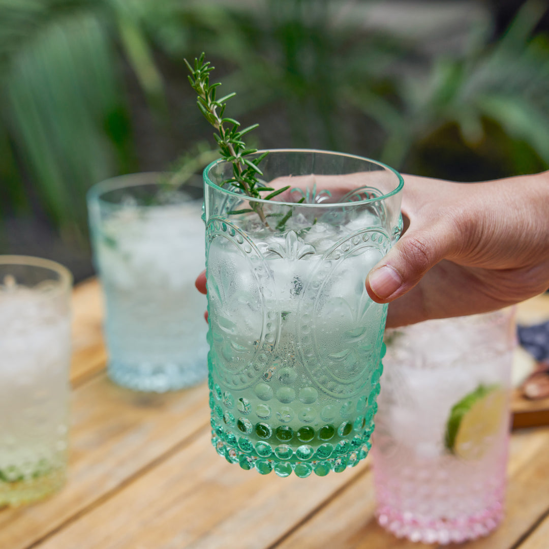 Twine Embossed Acrylic Colorful Drinking Glasses, Durable Shatterproof  Tumblers for Cocktails, Wine, Juice, Water, Perfect for Outdoor Parties,  BBQs, Poolside & Patio, 10.5 oz, Set of 4, Assorted  Twine Living