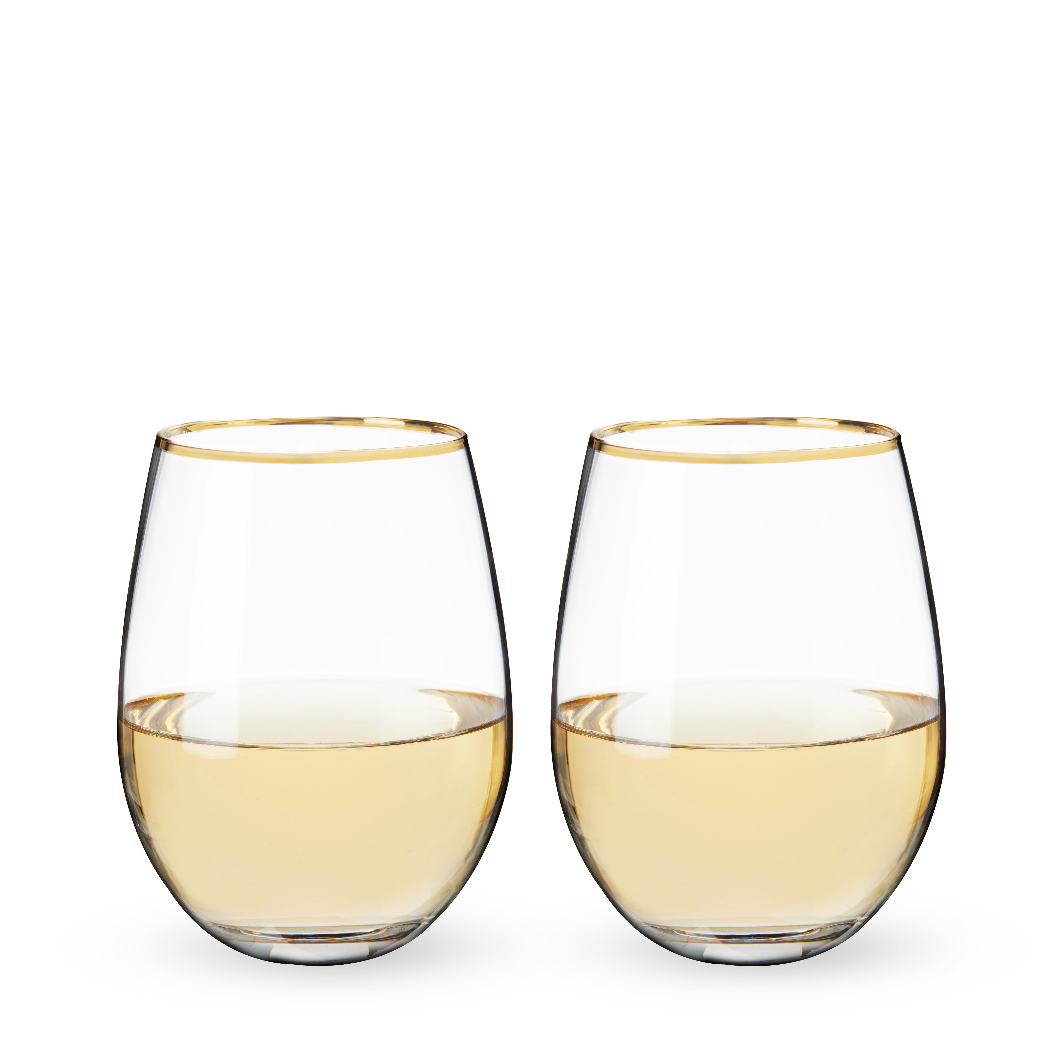 Gilded Stemless Wine Glasses - Thumbnail 2