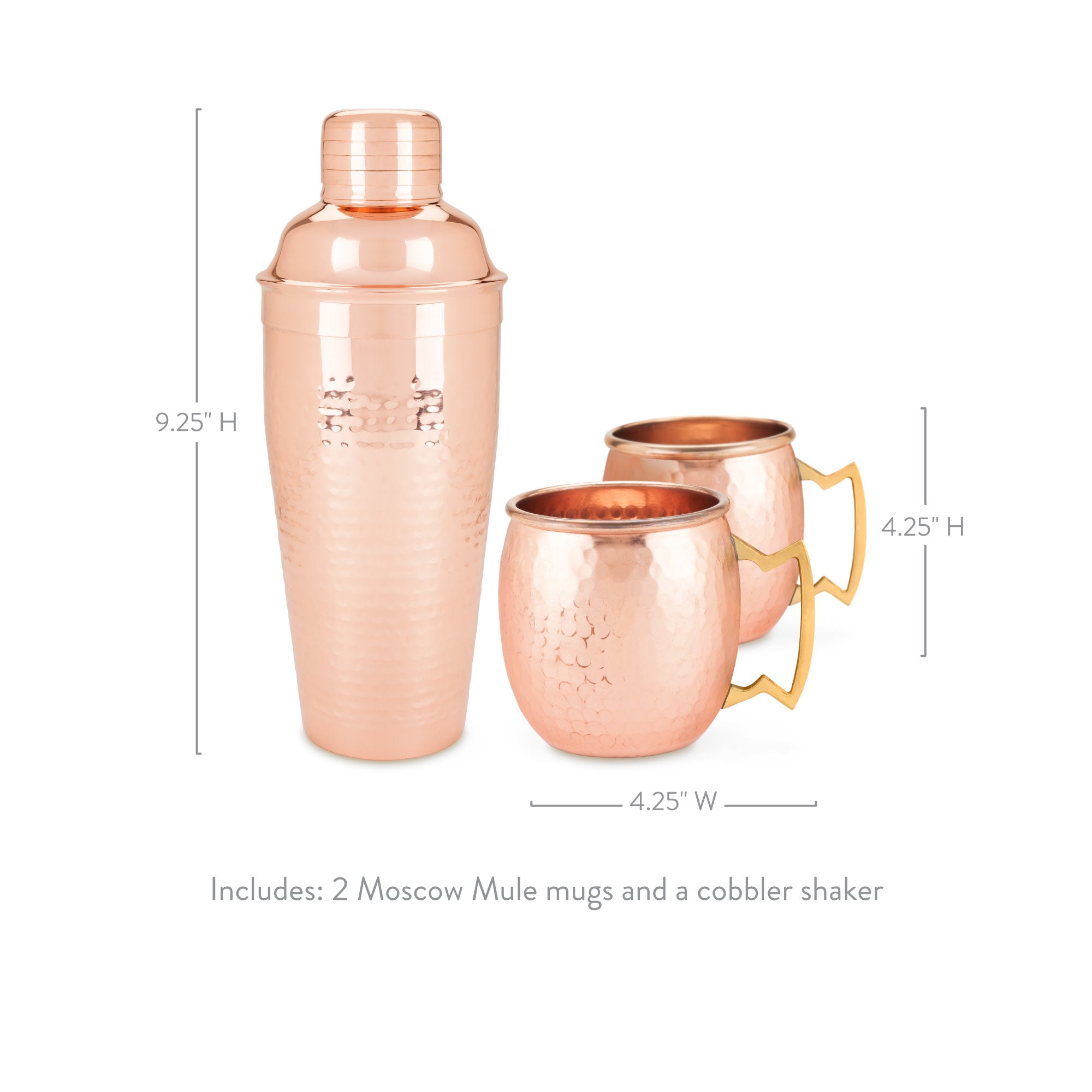 Hammered Copper Bar Set - Thumbnail 5