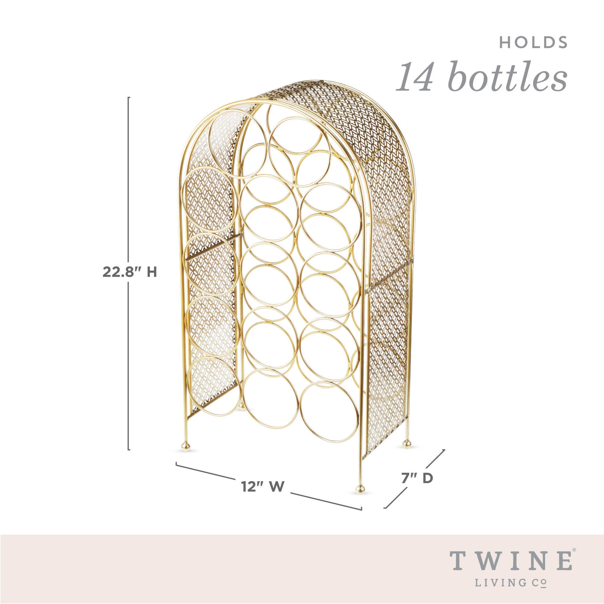 Trellis 14-Bottle Wine Rack - Thumbnail 4