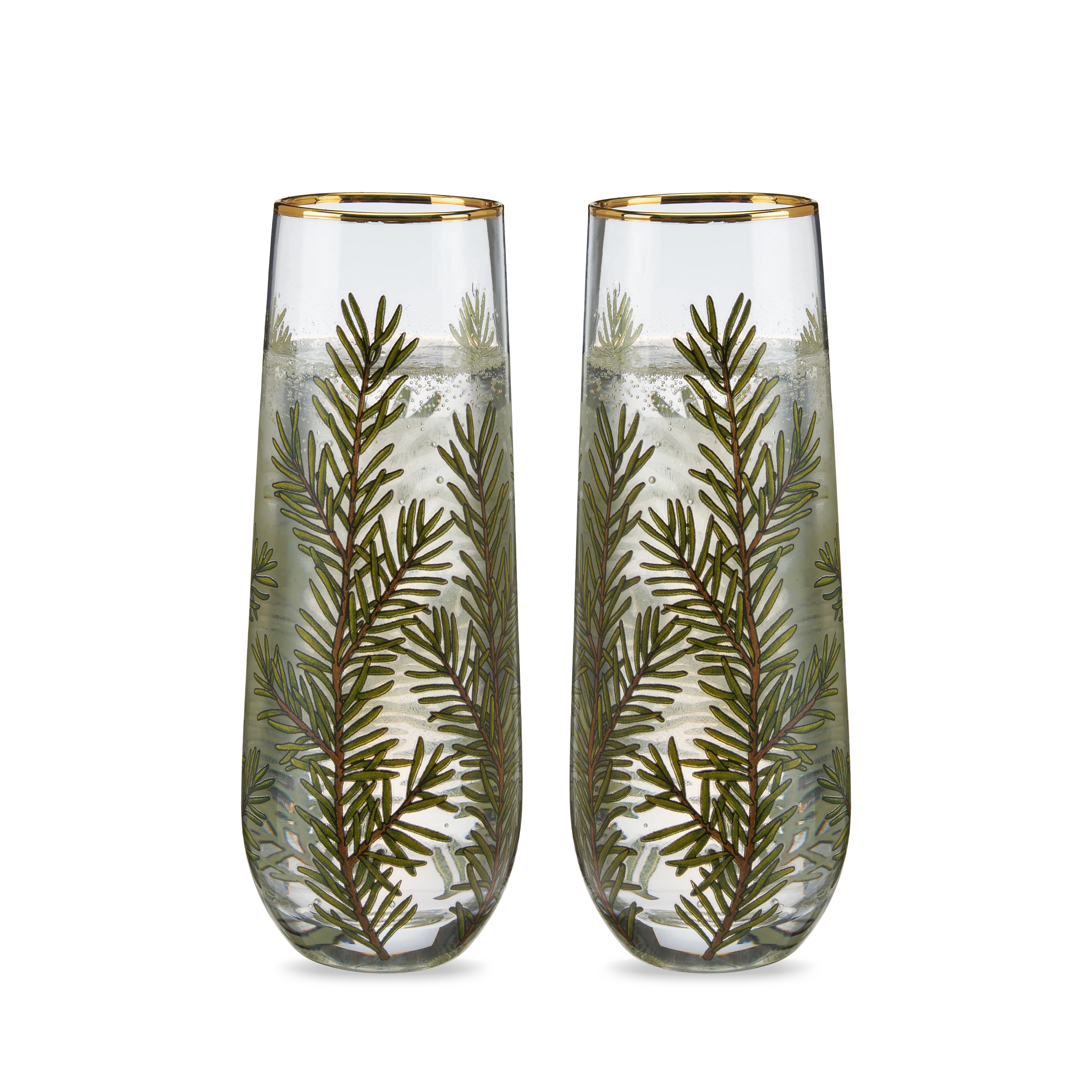 Woodland Stemless Champagne Flute Set - Thumbnail 2
