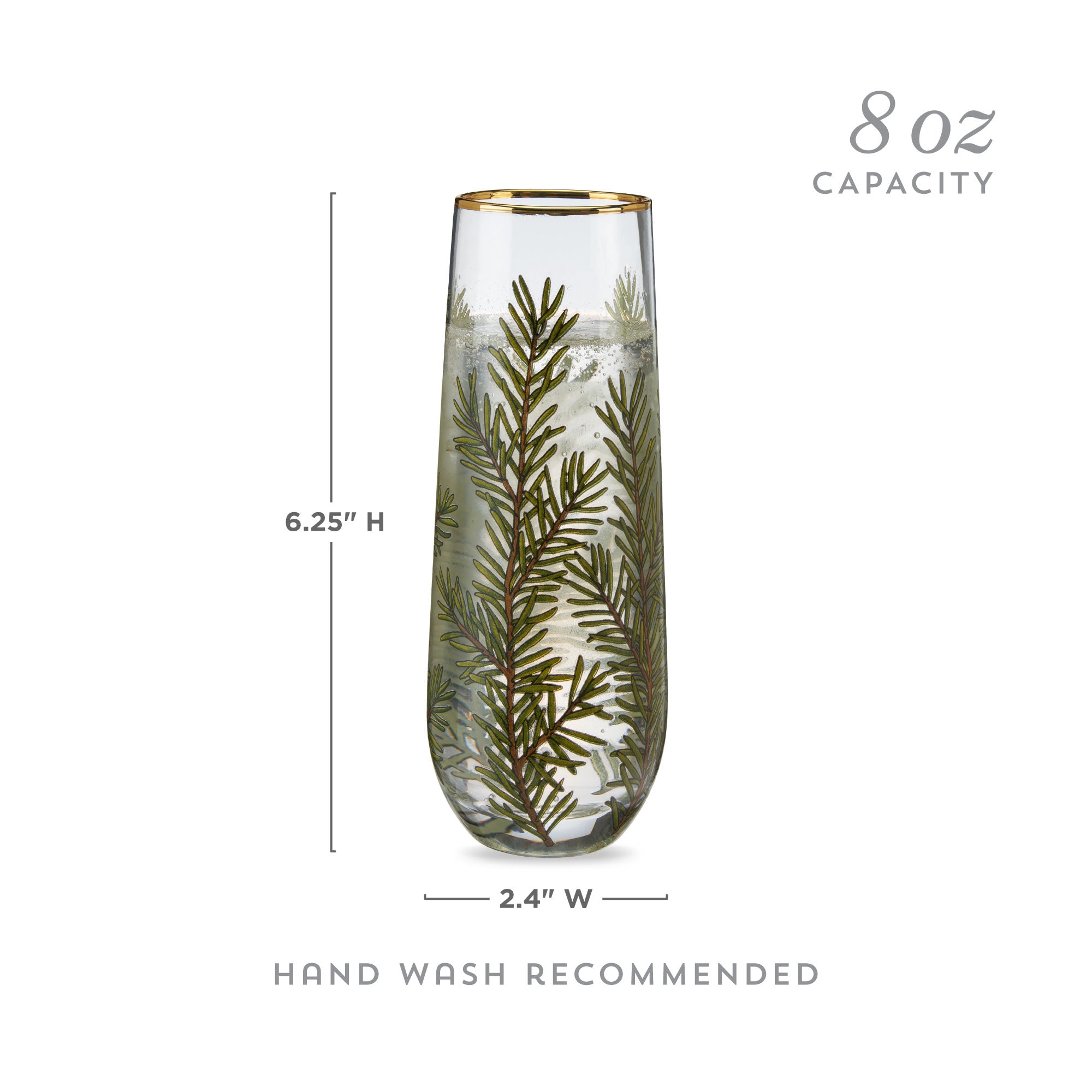 Woodland Stemless Champagne Flute Set - Thumbnail 4