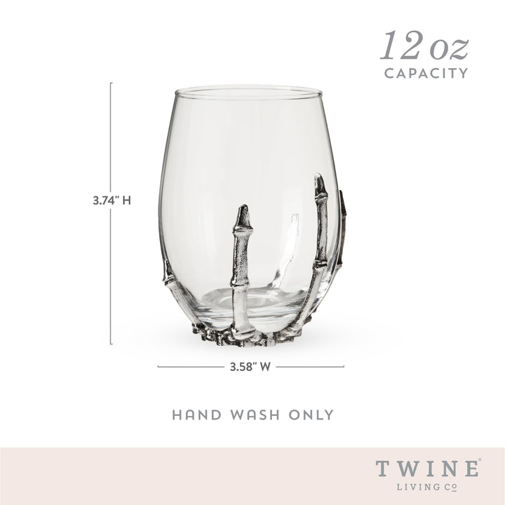 Skeleton Stemless Wine Glass