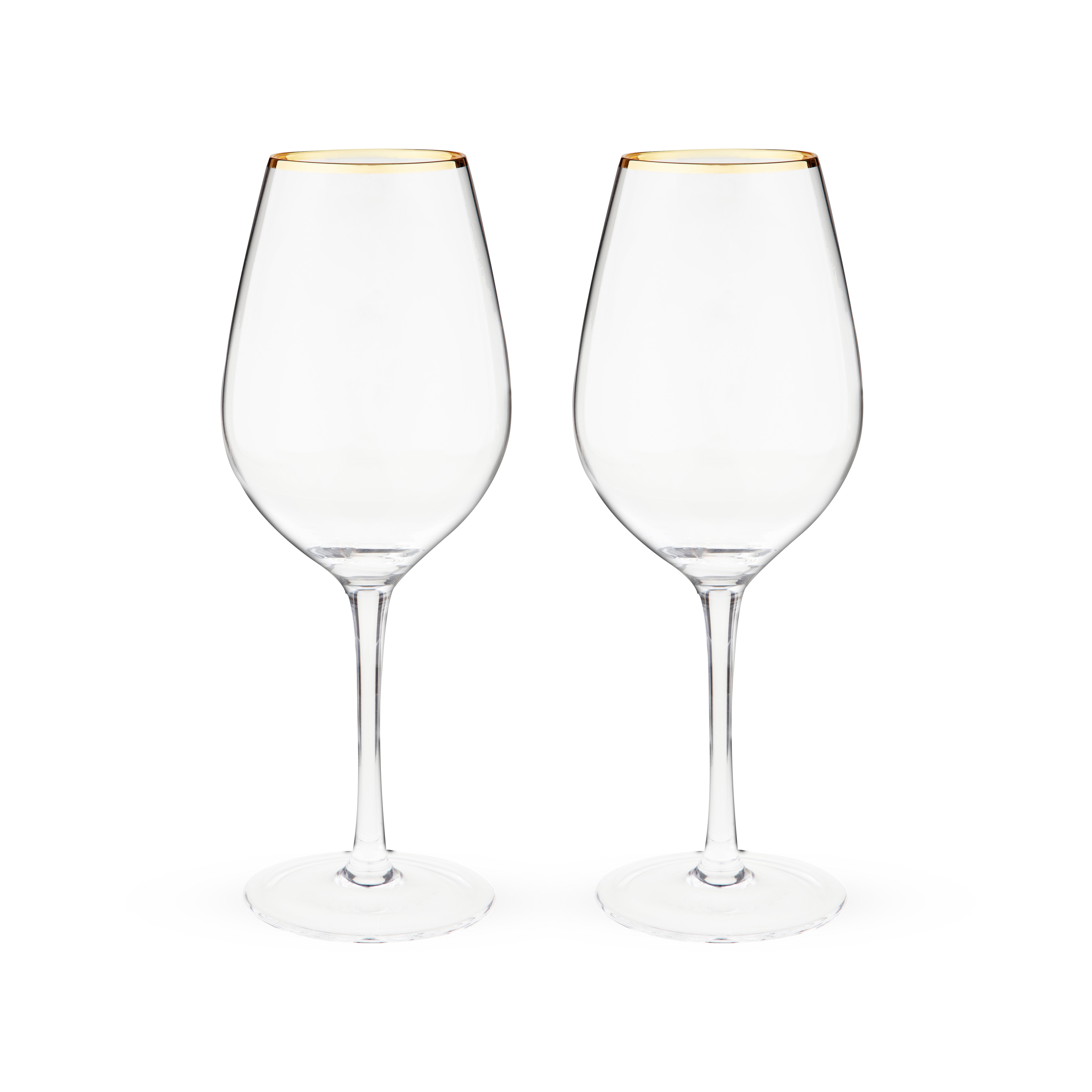 Gilded Stemmed Wine Glasses, Set of 2 - Thumbnail 2