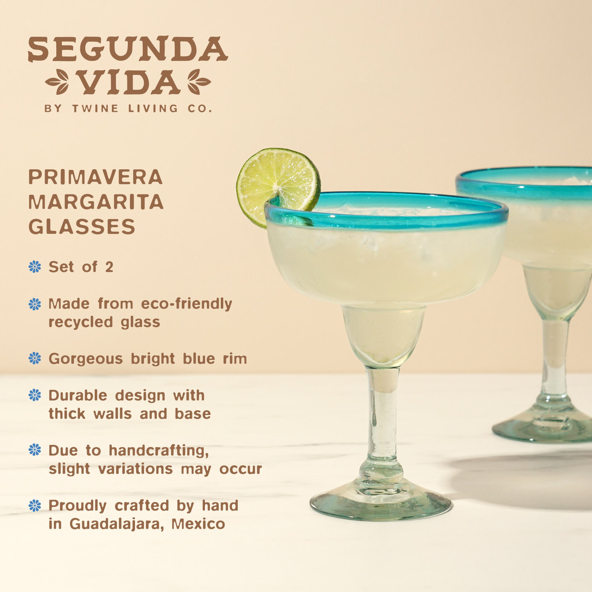Segunda Vida Primavera Margarita Glasses - Thumbnail 4