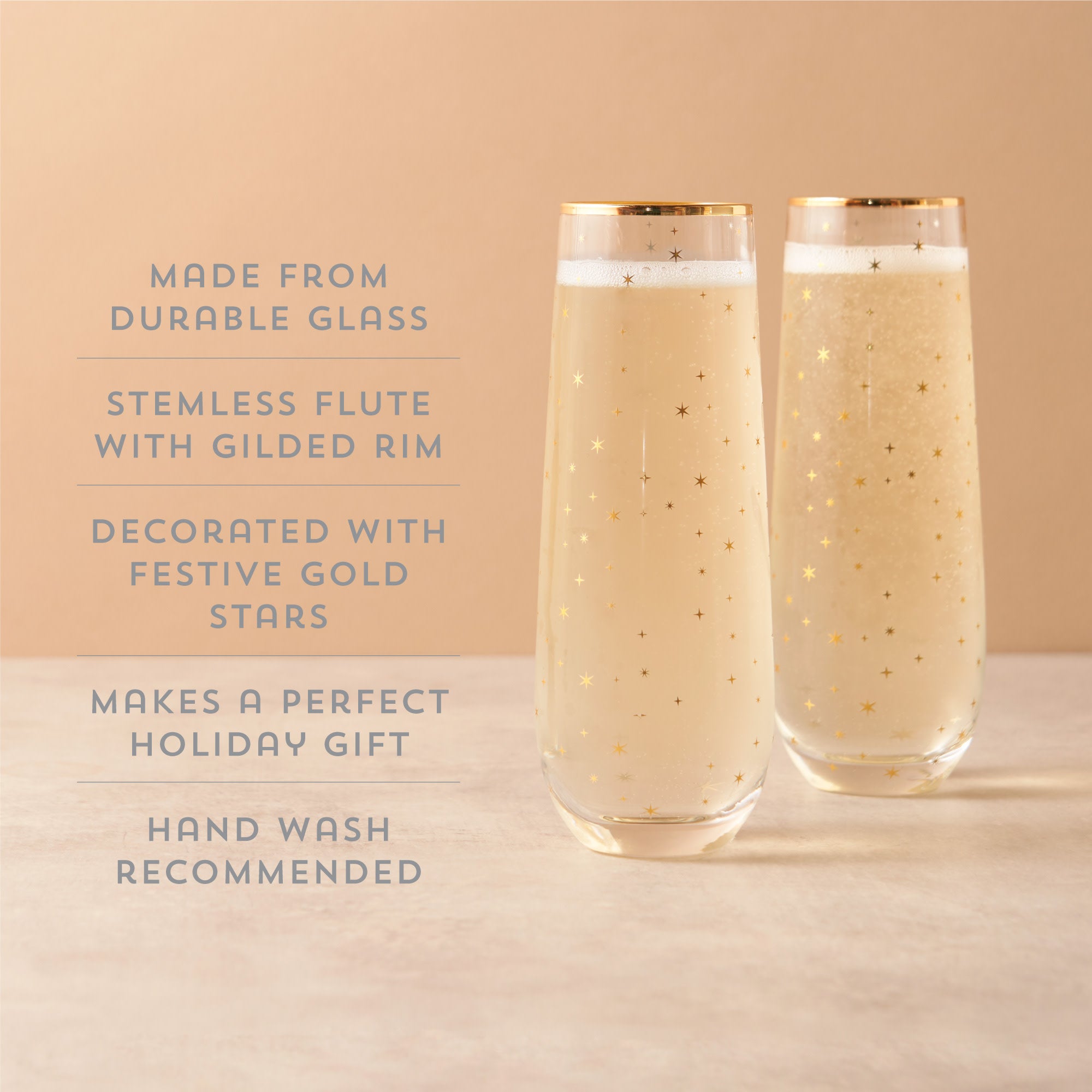 Starlight Stemless Champagne Flutes - Thumbnail 3