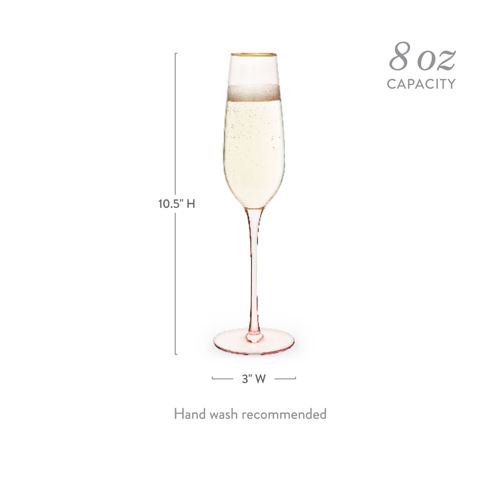 Rose Crystal Champagne Flute Set - Thumbnail 5